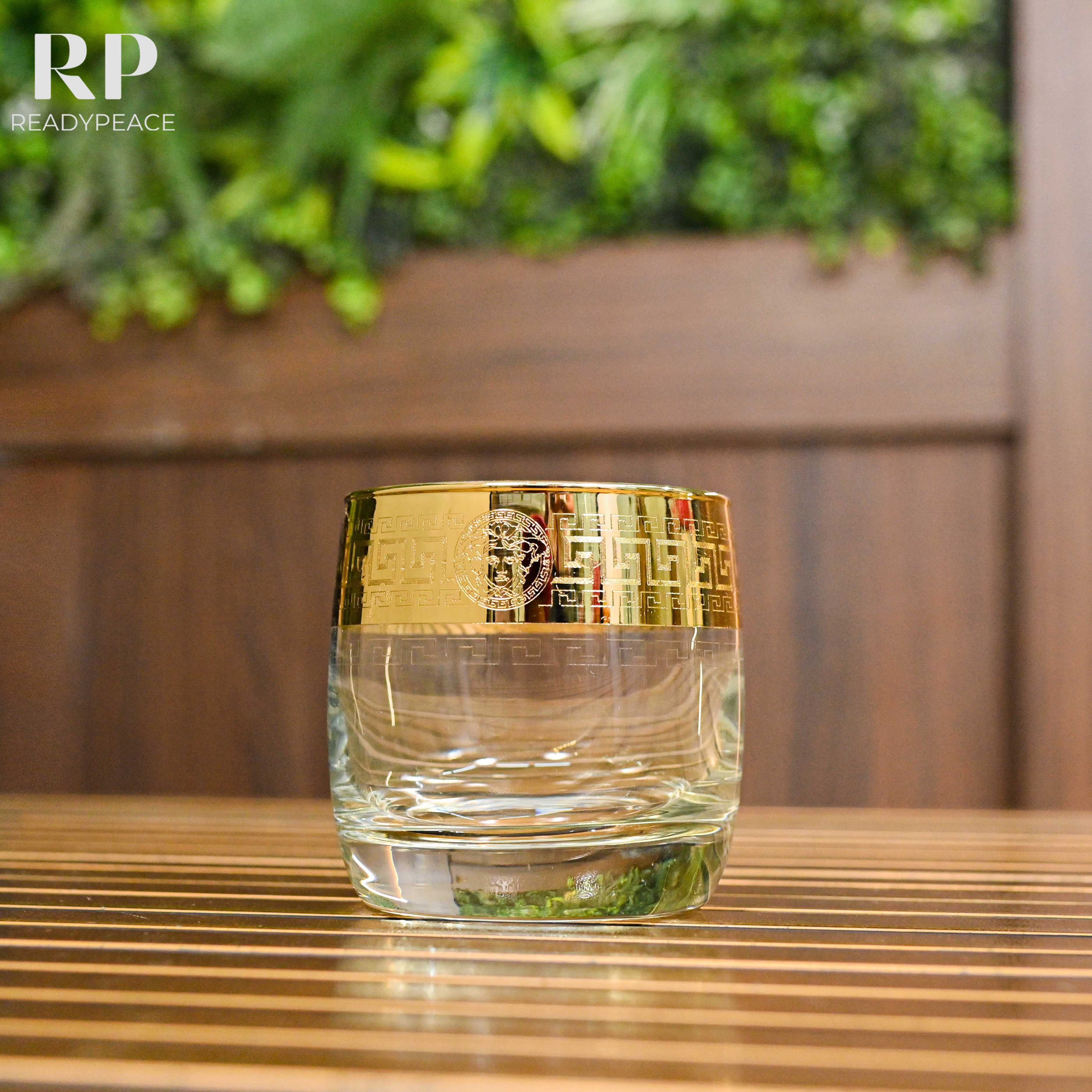 Amigo Gold Plated Crystal Glasses (Set of 6)