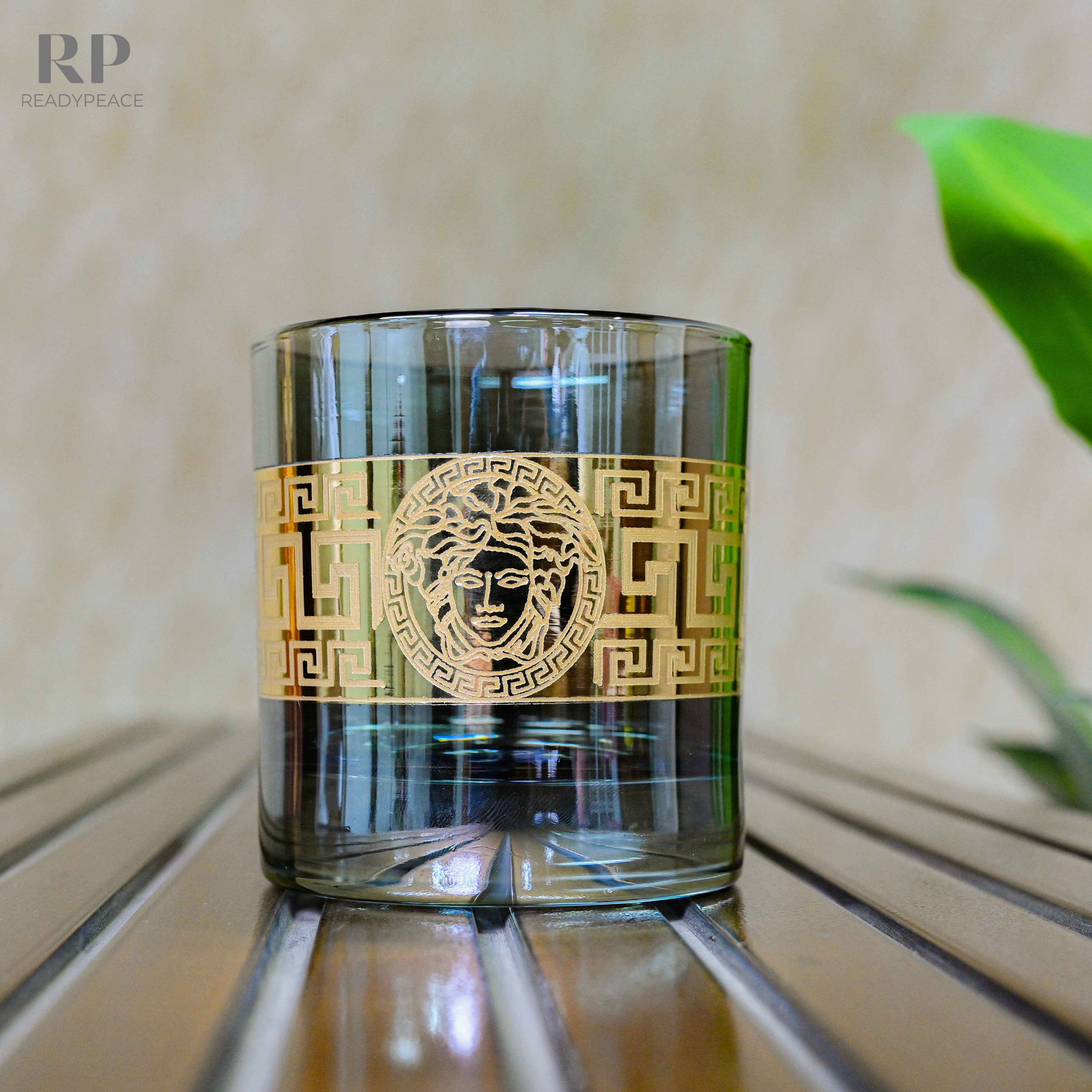 Sheen Versace Bluish Green Gold Plated Glasses (390 ml)