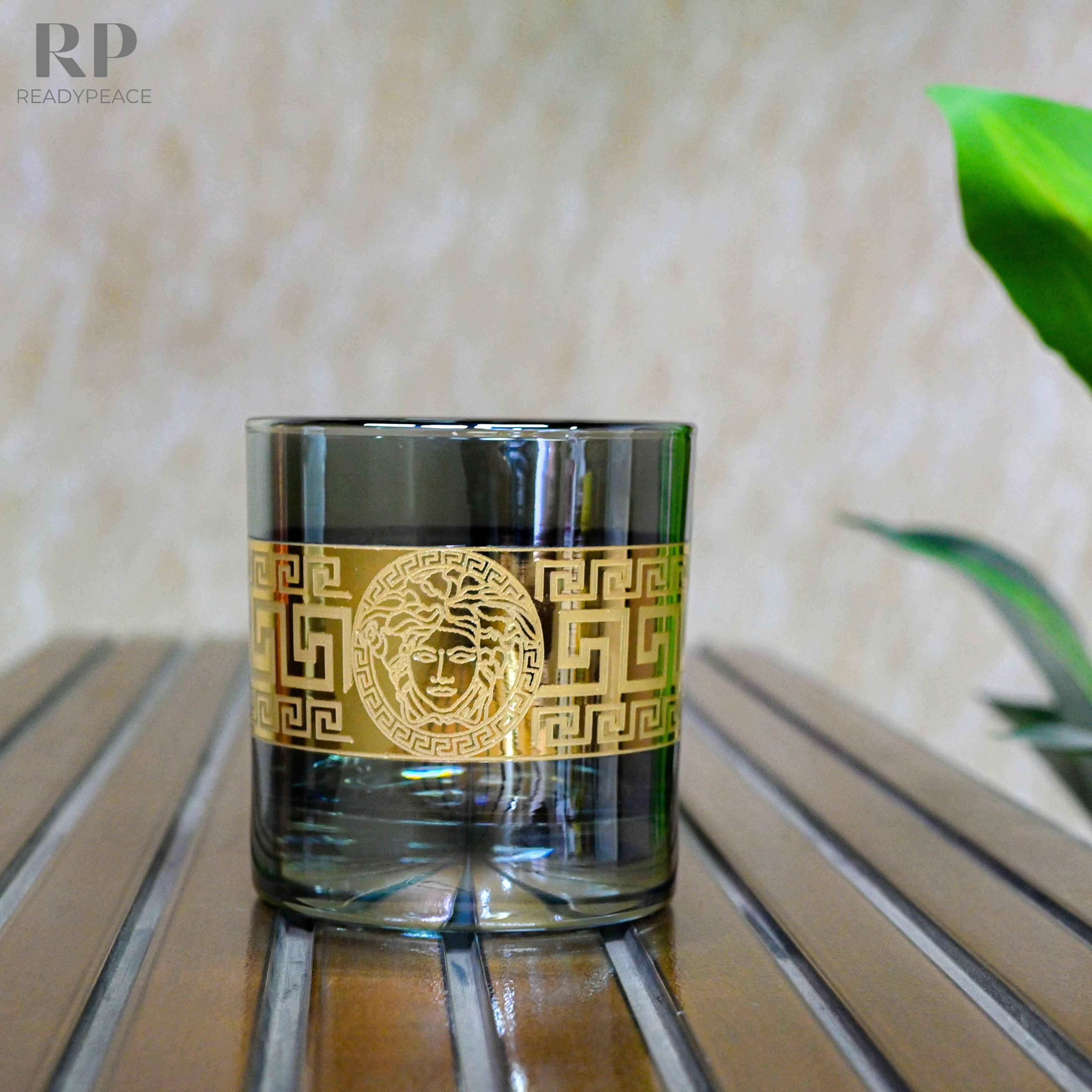 Sheen Versace Bluish Green Gold Plated Glasses (390 ml)