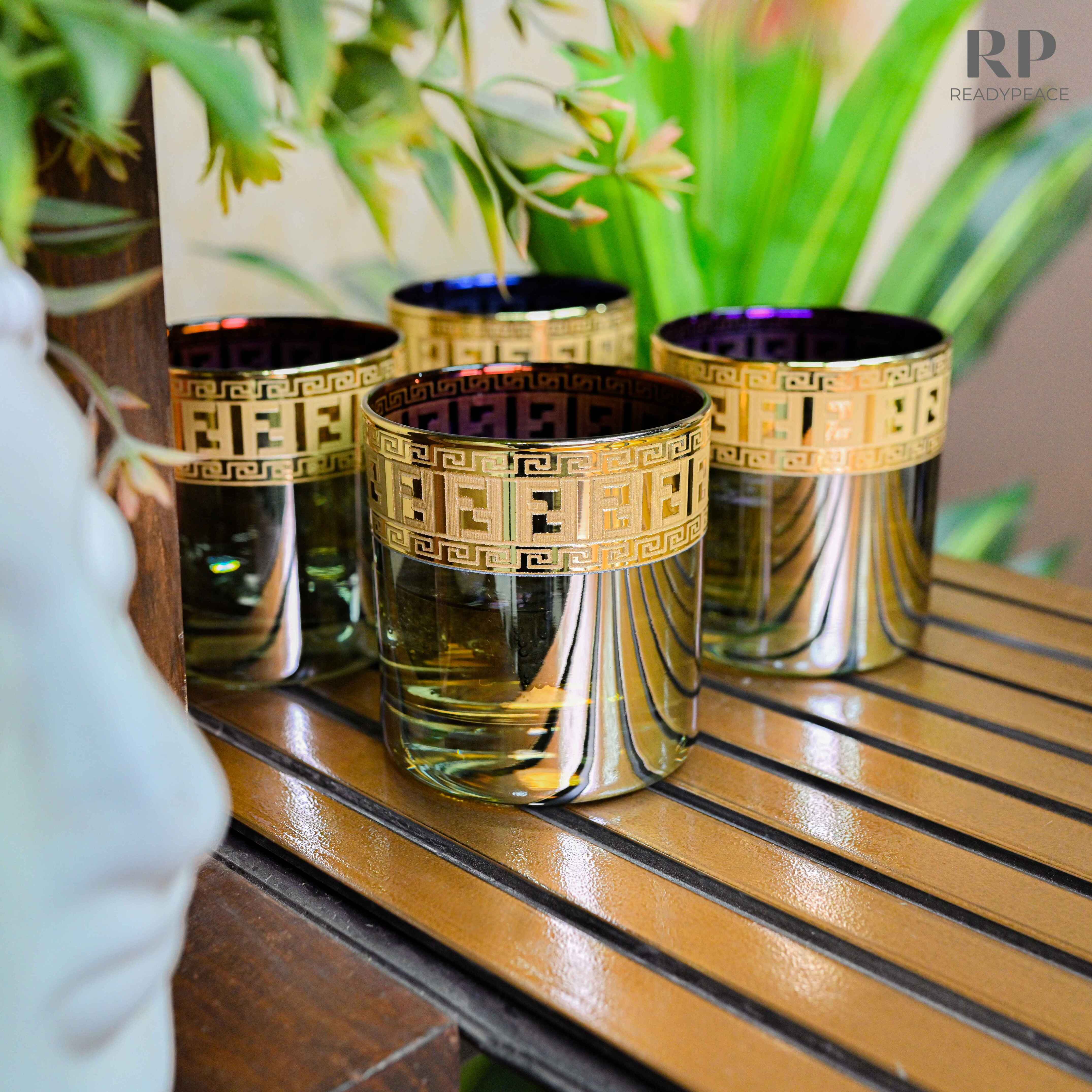 Sheen Fendi Bluish Green Gold Plated Glasses (390 ml)