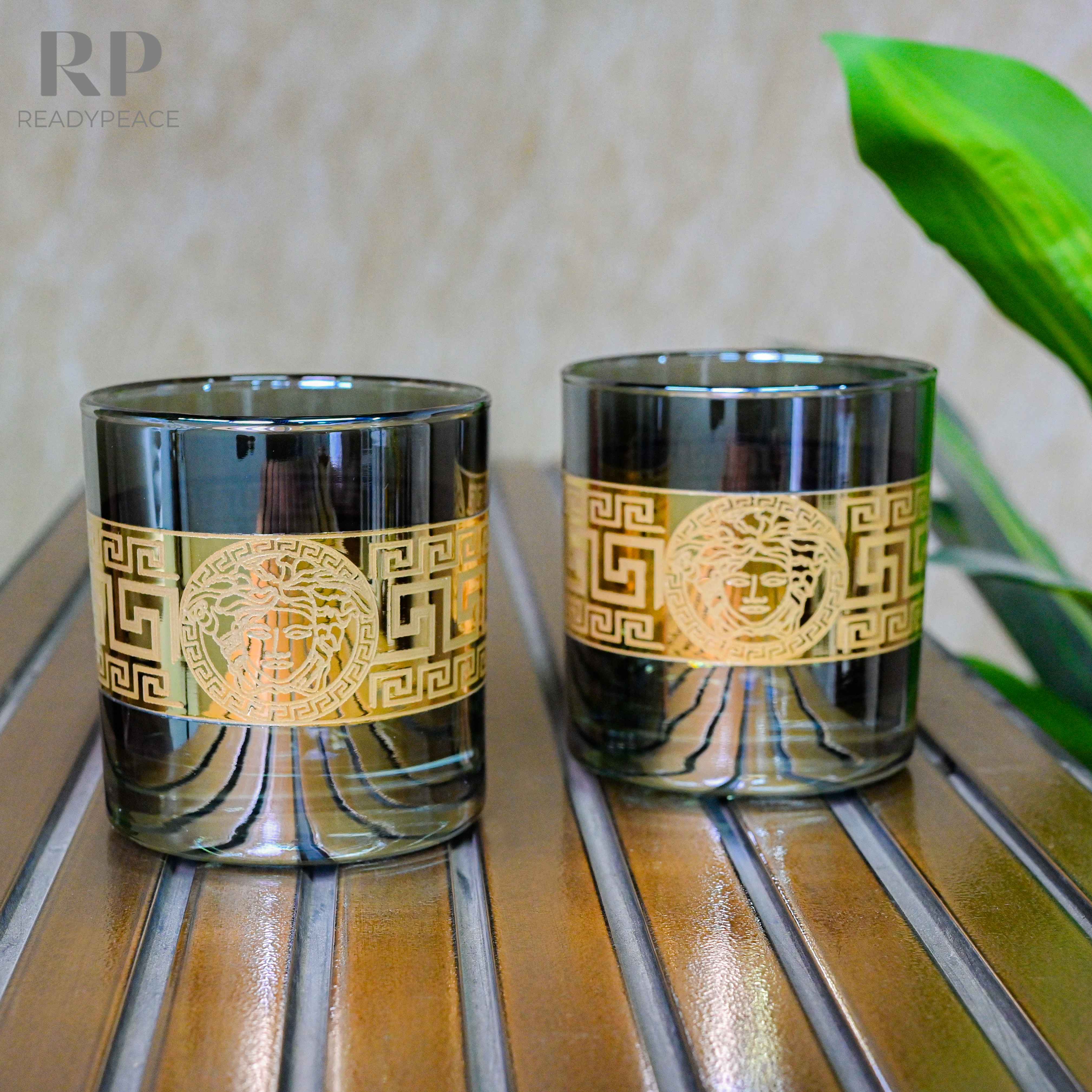 Sheen Versace Bluish Green Gold Plated Glasses (390 ml)