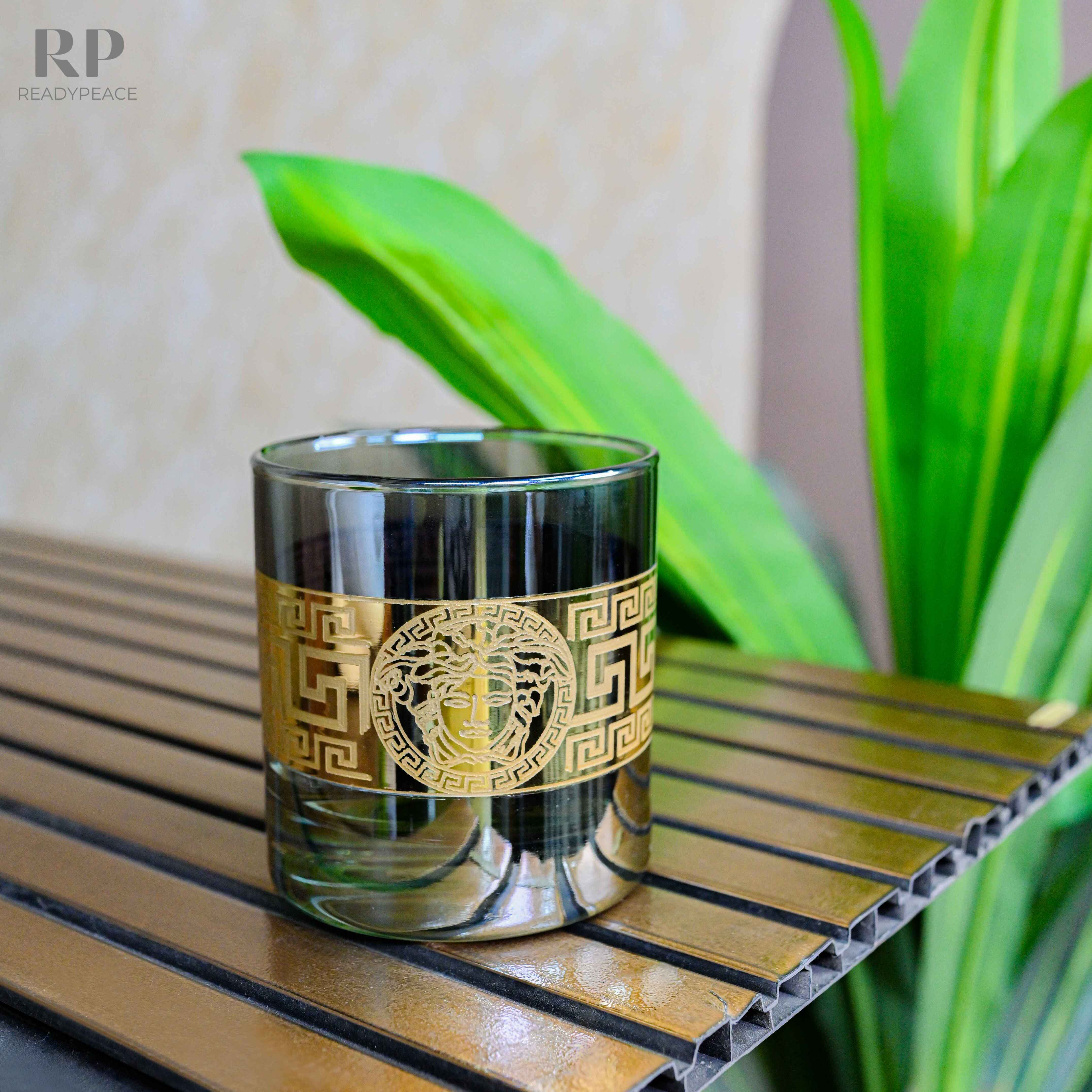 Sheen Versace Bluish Green Gold Plated Glasses (390 ml)