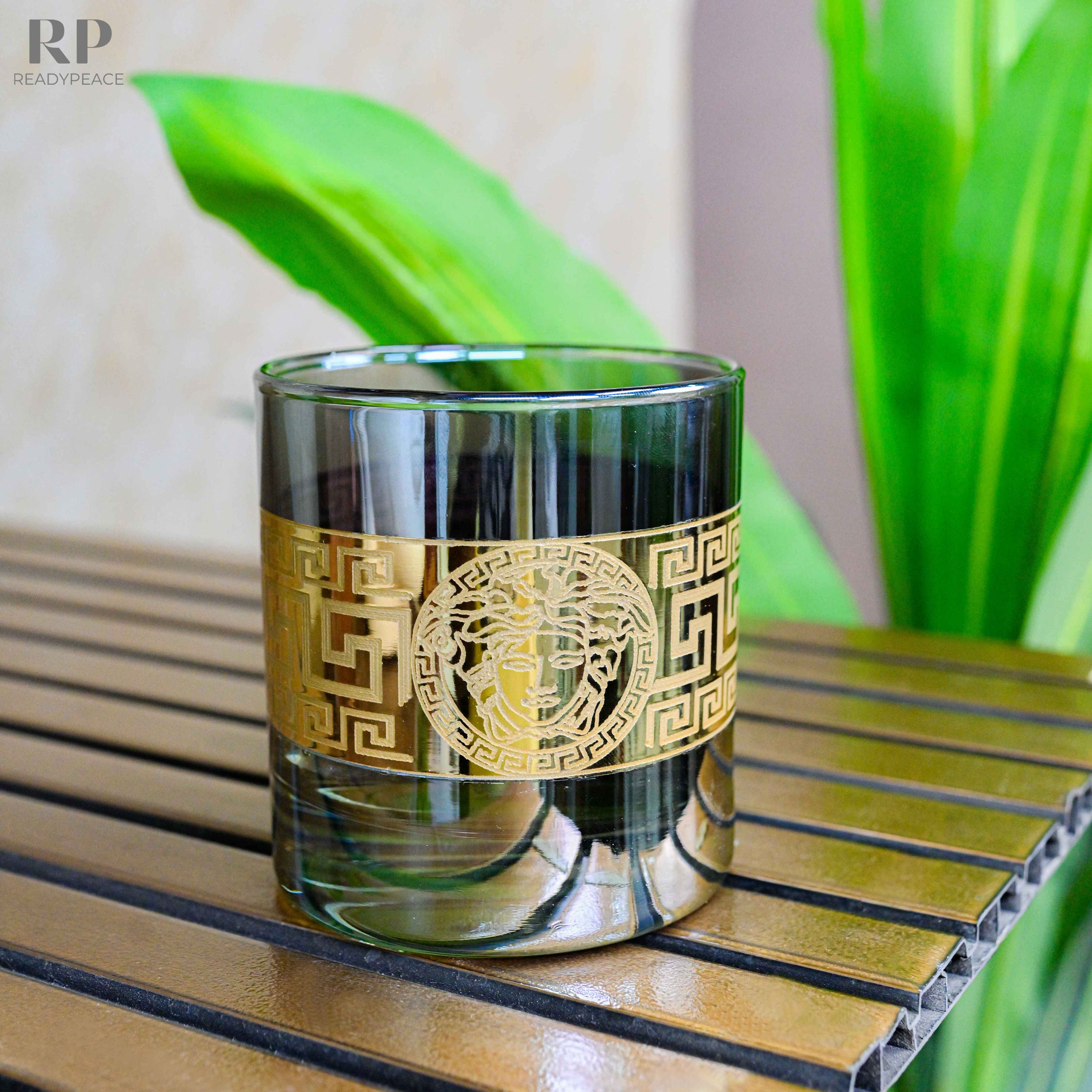 Sheen Versace Bluish Green Gold Plated Glasses (390 ml)