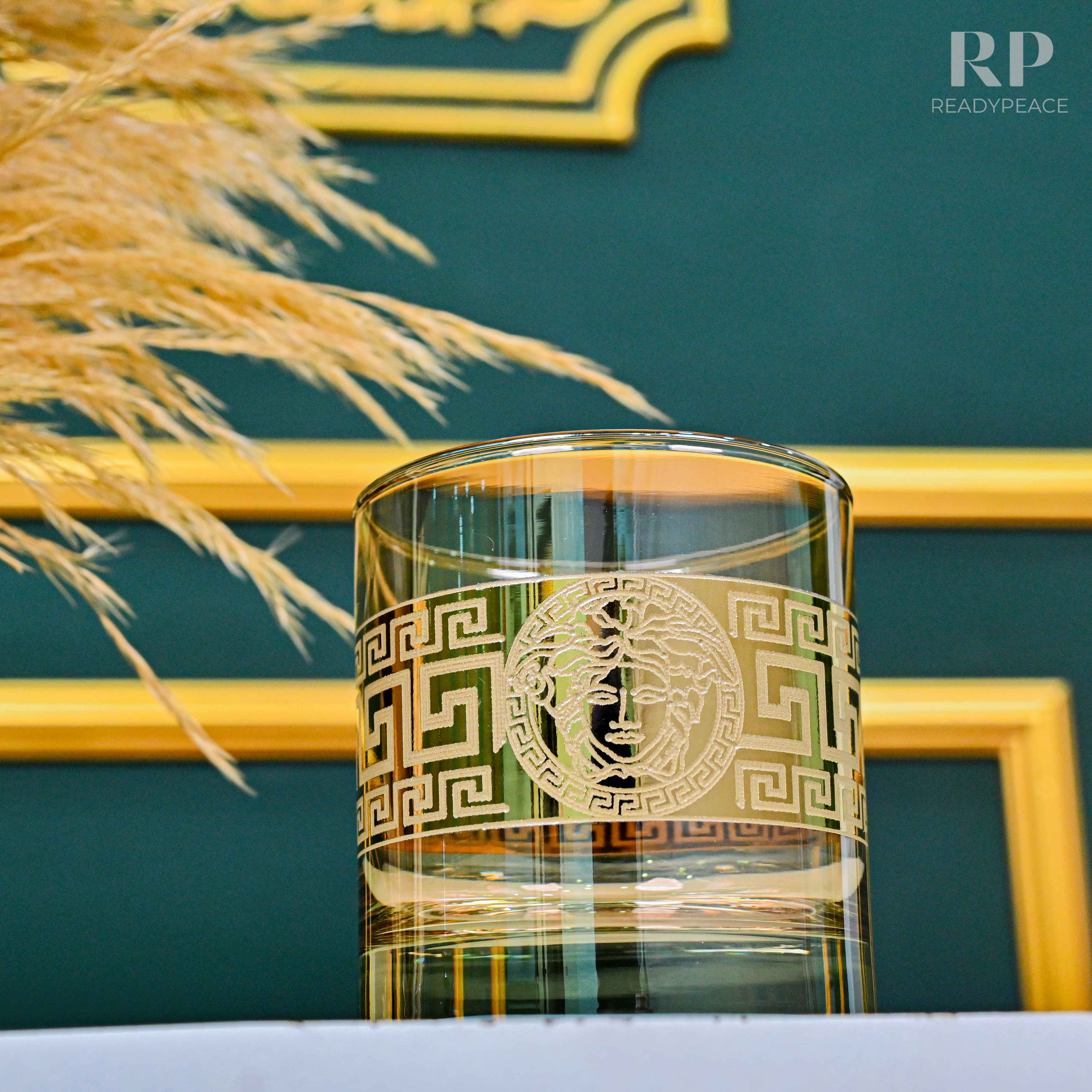 Diva Versace Gold Plated Glasses - Set of 6 (390 ml)