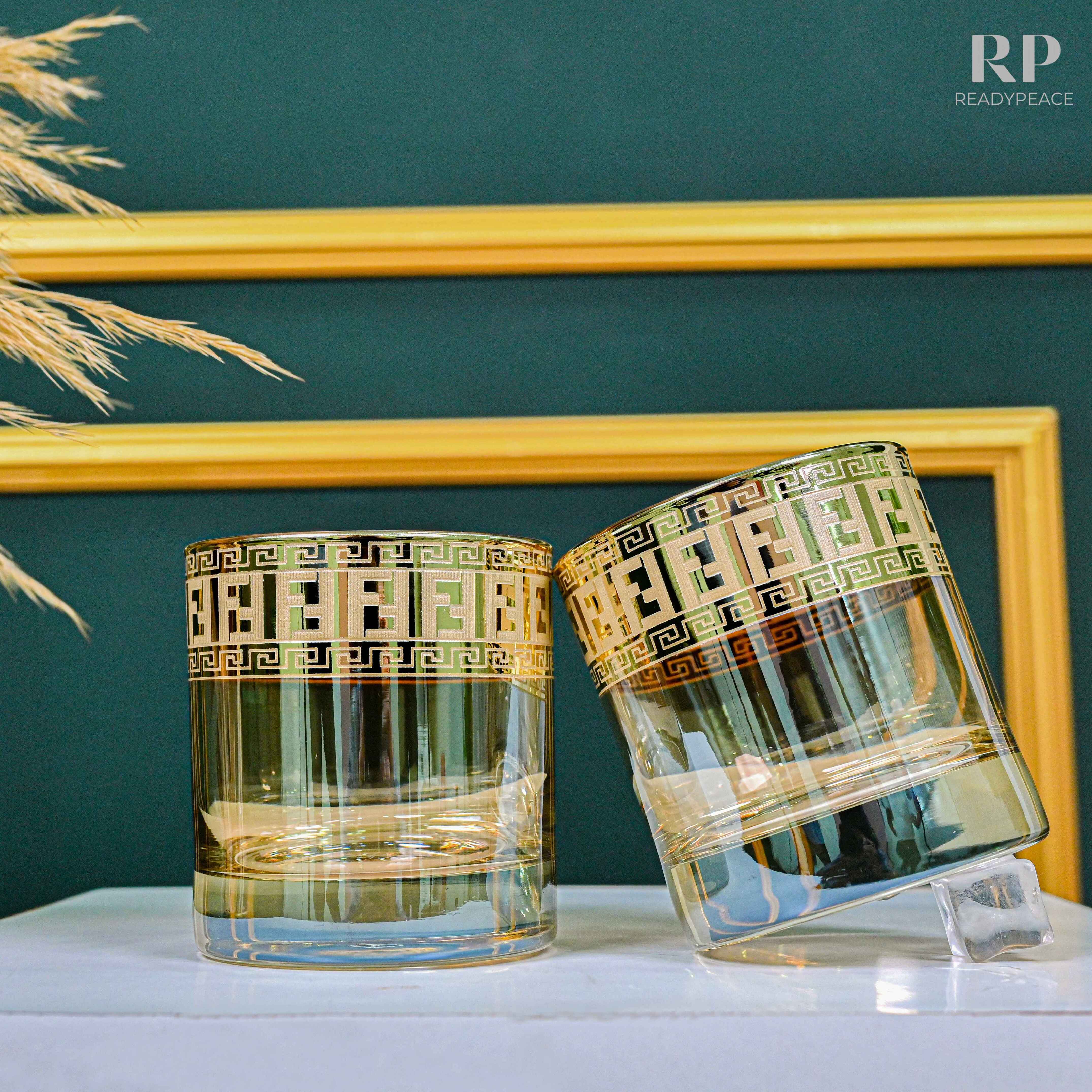 Diva Fendi Gold Plated Glasses - Set of 6 (390 ml)