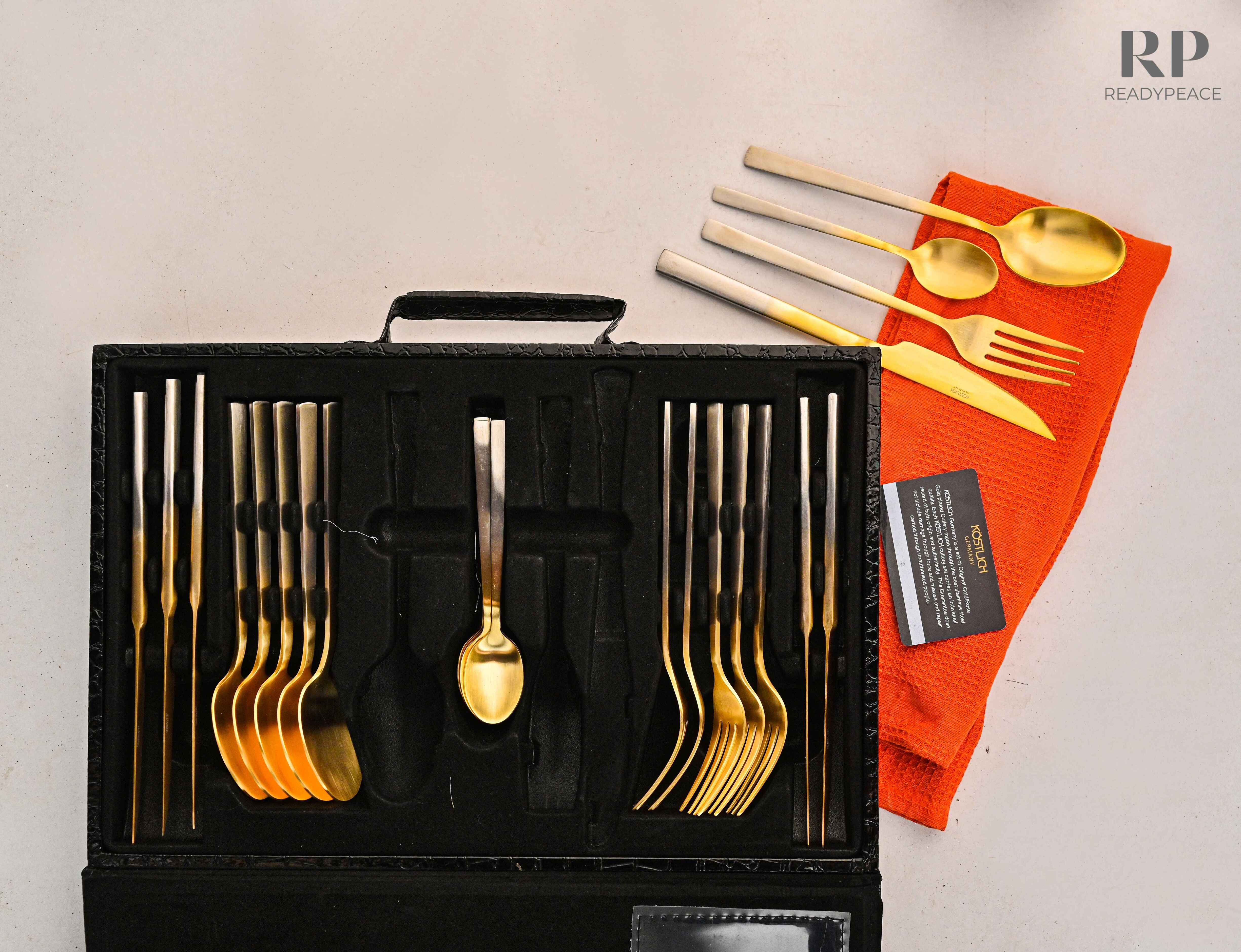 Köstlich Germany Platinum & Gold Plated 24 pcs Stainless Steel Cutlery Set