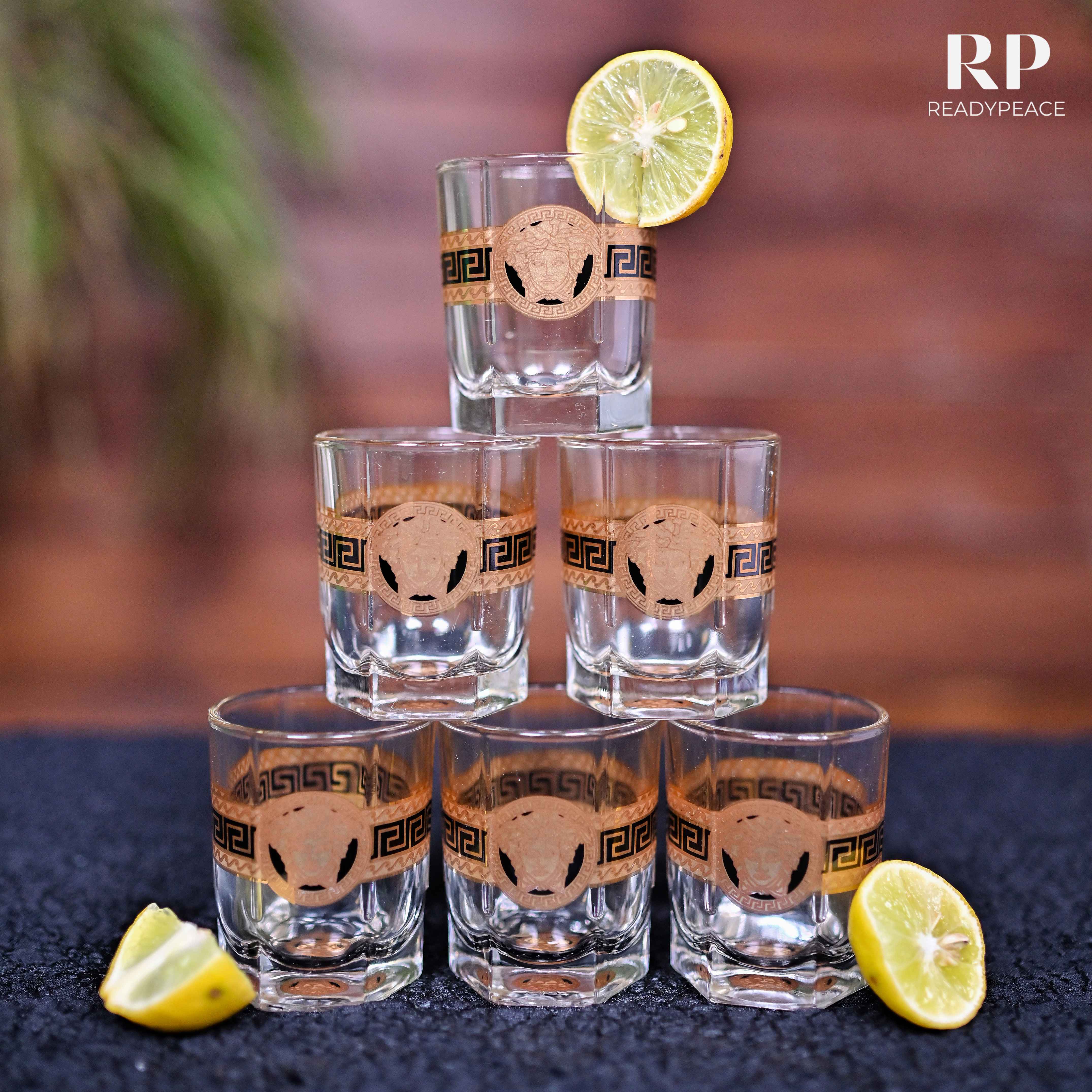 Voguish Versace Gold Plated Shot Glass (Set of 6)