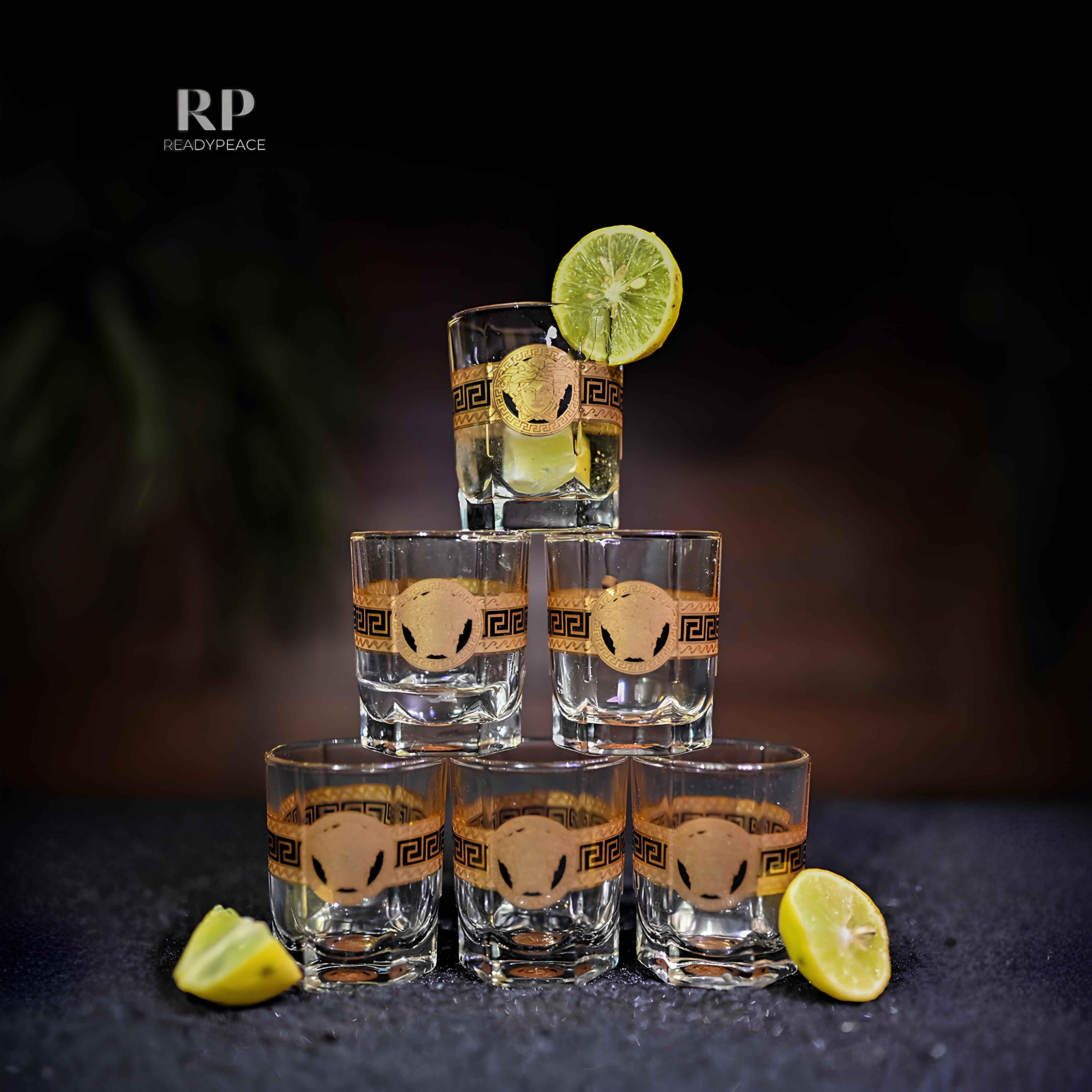 Voguish Versace Gold Plated Shot Glass (Set of 6)