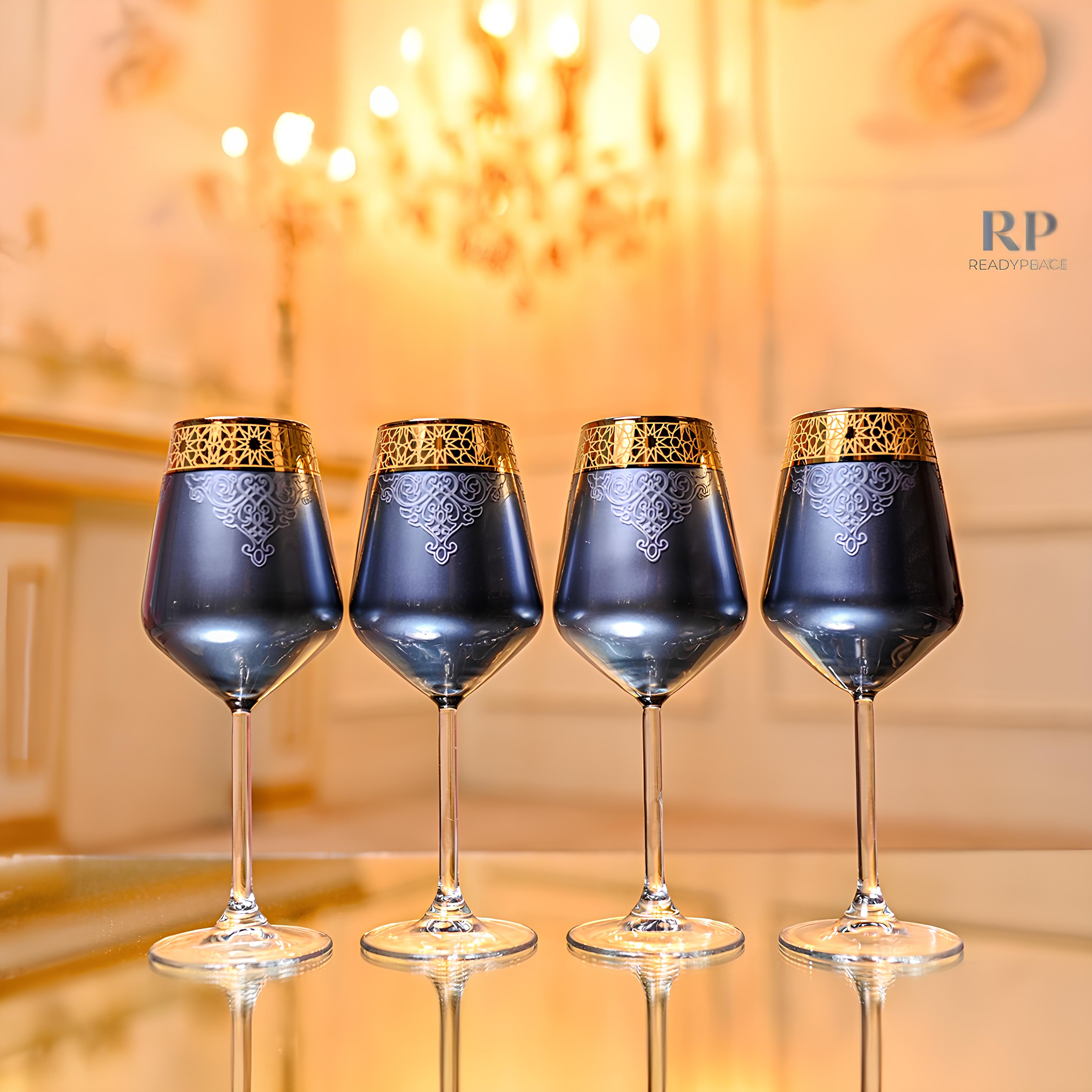 Luxe Touch Turkey Decanter Set with 6 Wine Glasses