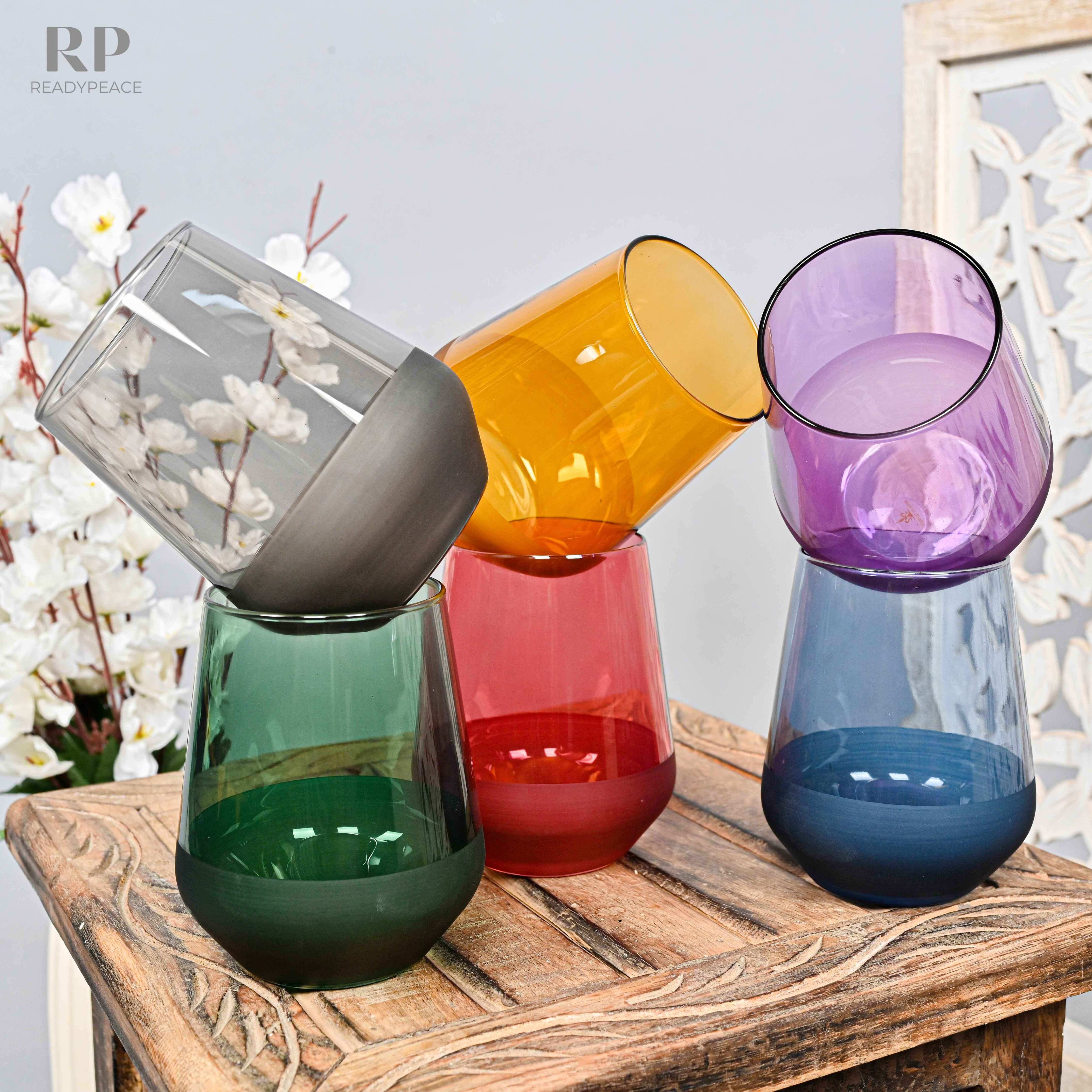 Domino Multicolored Matte Glasses (Set of 6)