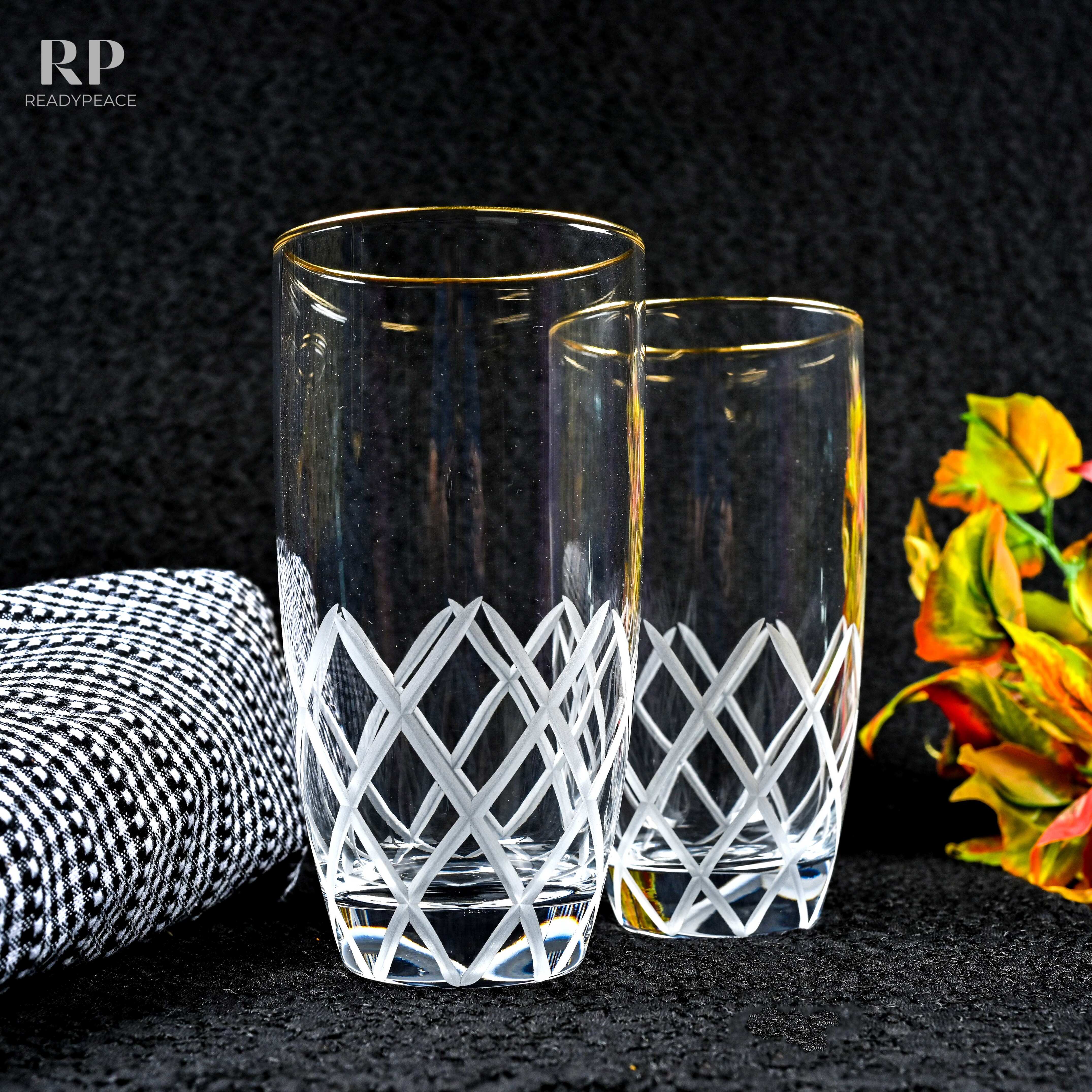 Nexus Crystal Gold Rim Tall Glass (Set of 6)