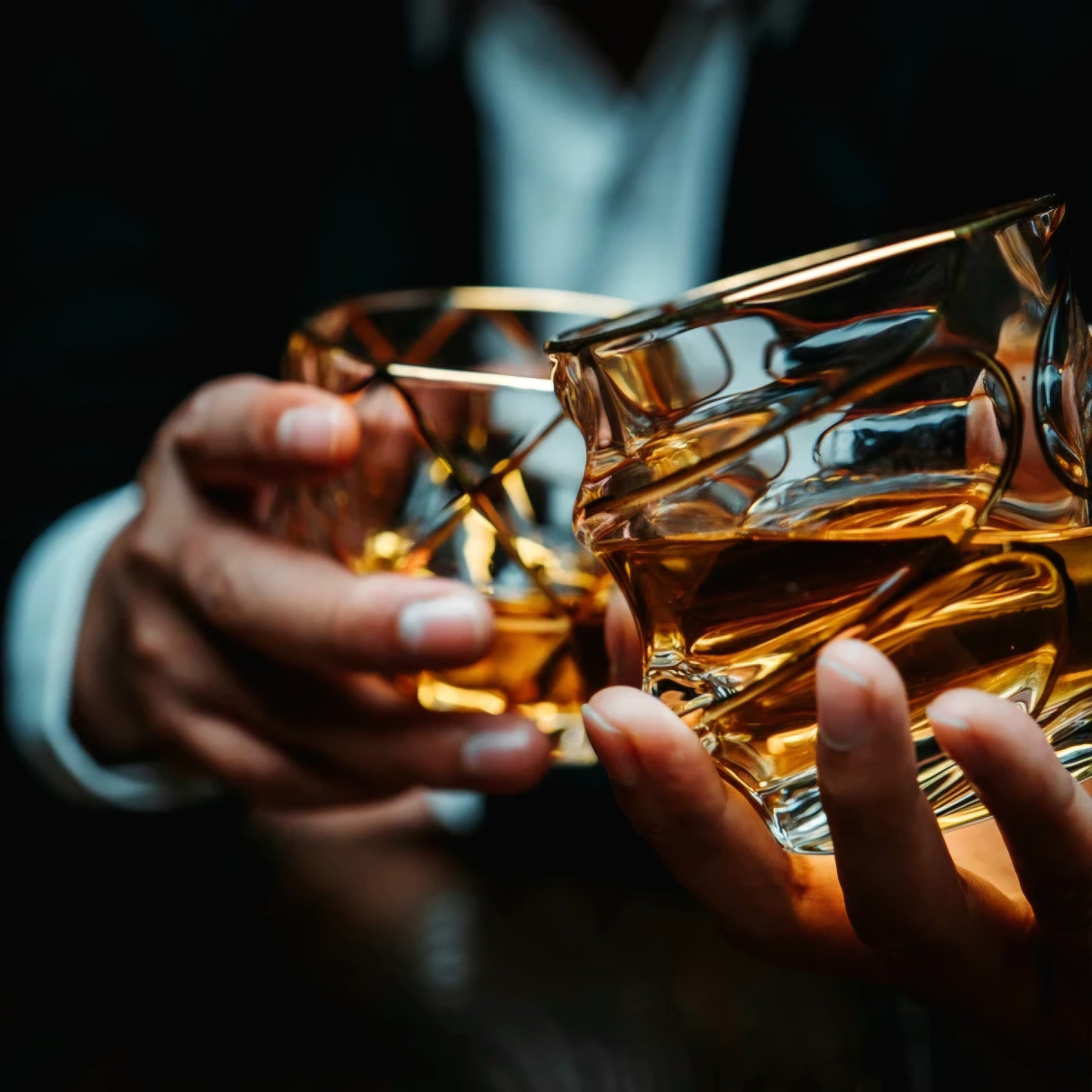 Calypso Bohemian Style Golden Edge Crystal Whiskey Glass