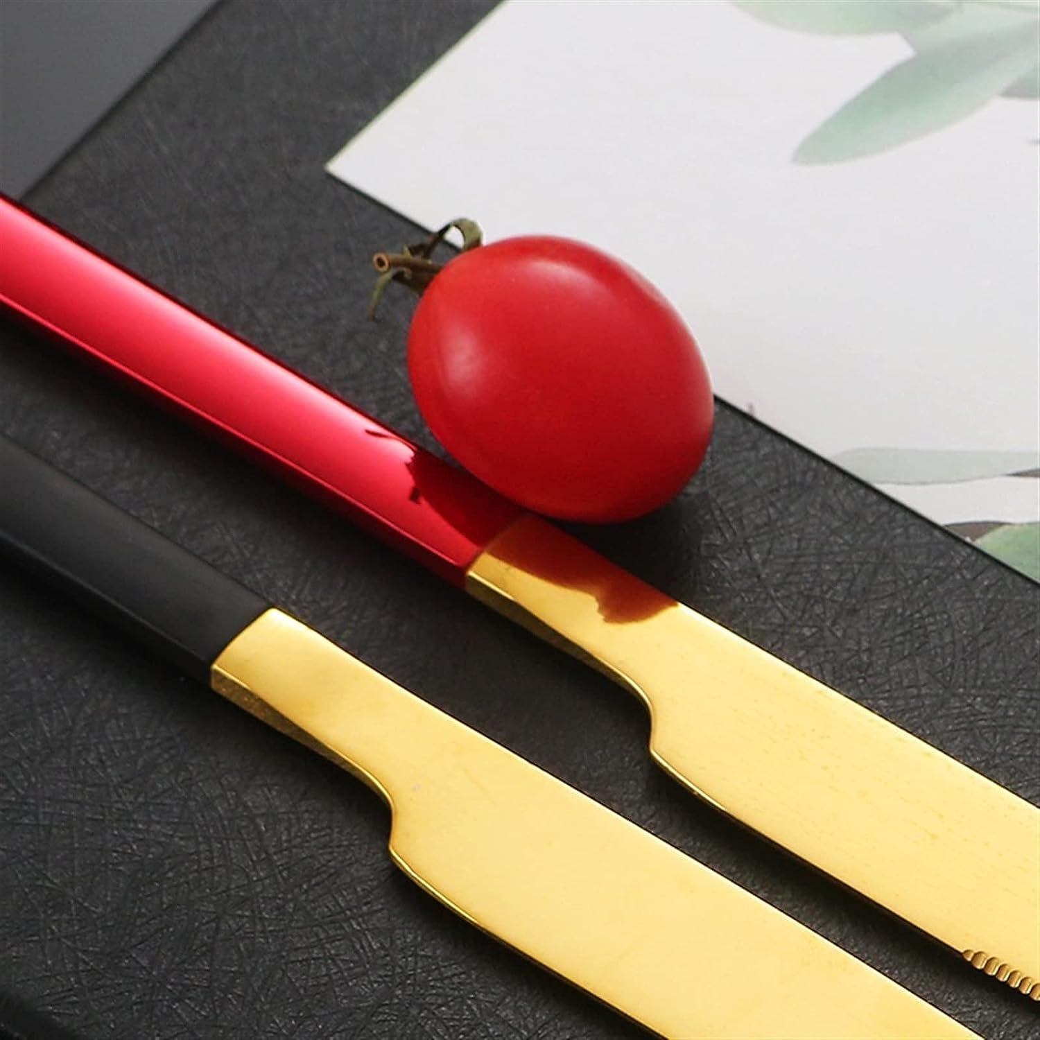 Modernist 24 pcs stainless steel gold cutlery set