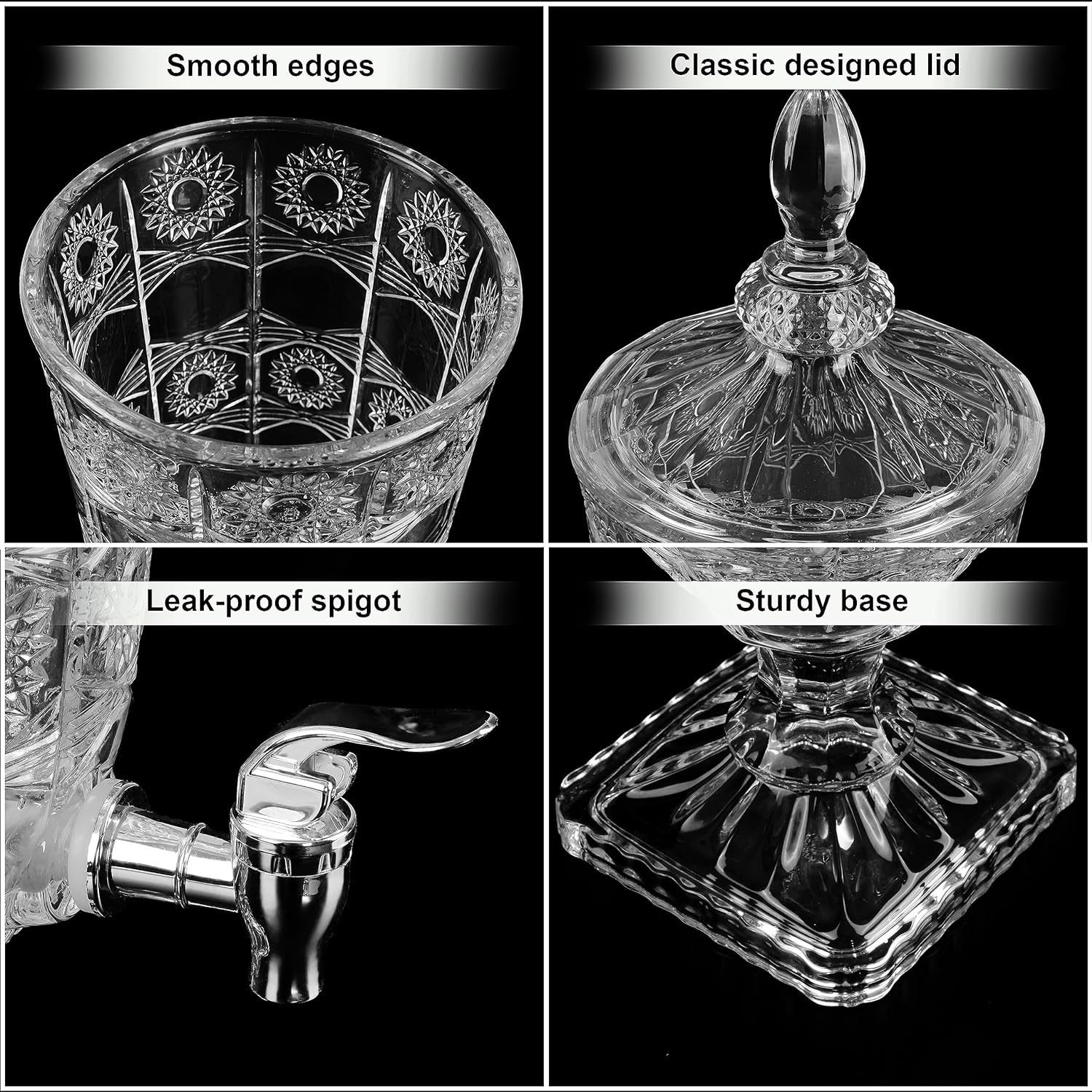 Retro Glass Dispenser with Tap (3 Ltr Pitcher)