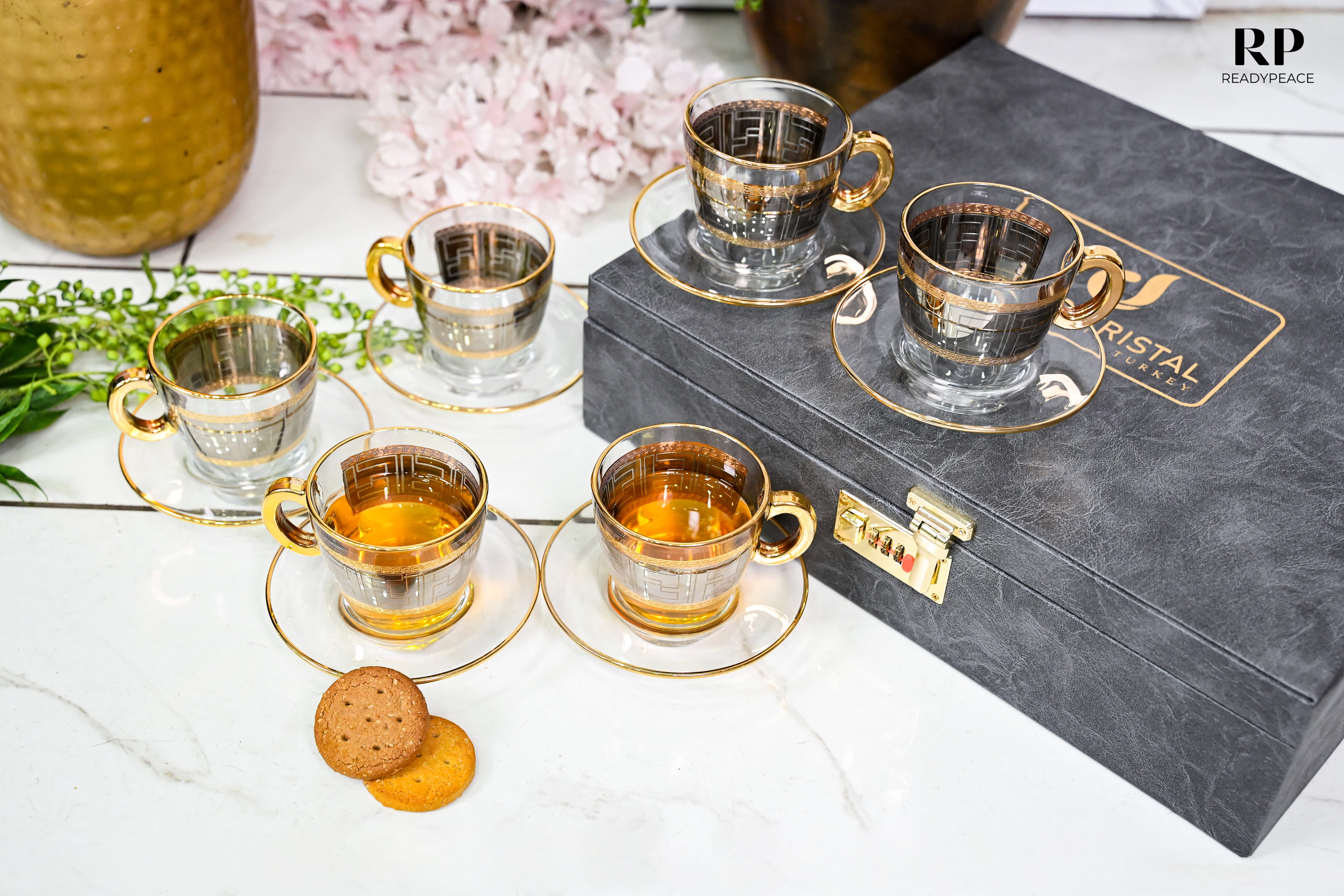 Diva Fendi Gold Plated Cup & Saucer Set