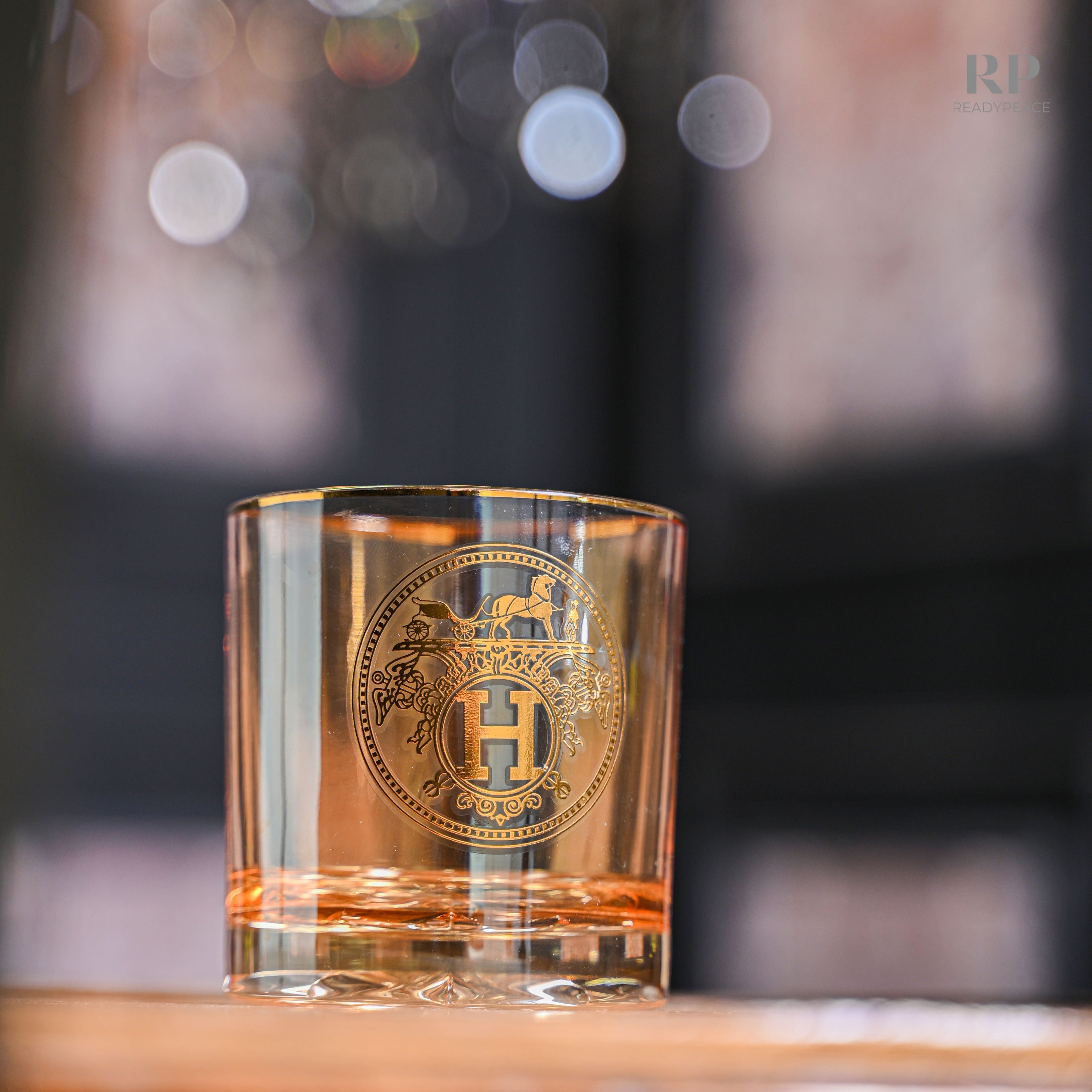 Urban Hermes Gold Plated Pure Crystal Whiskey Glass (Set of 6)