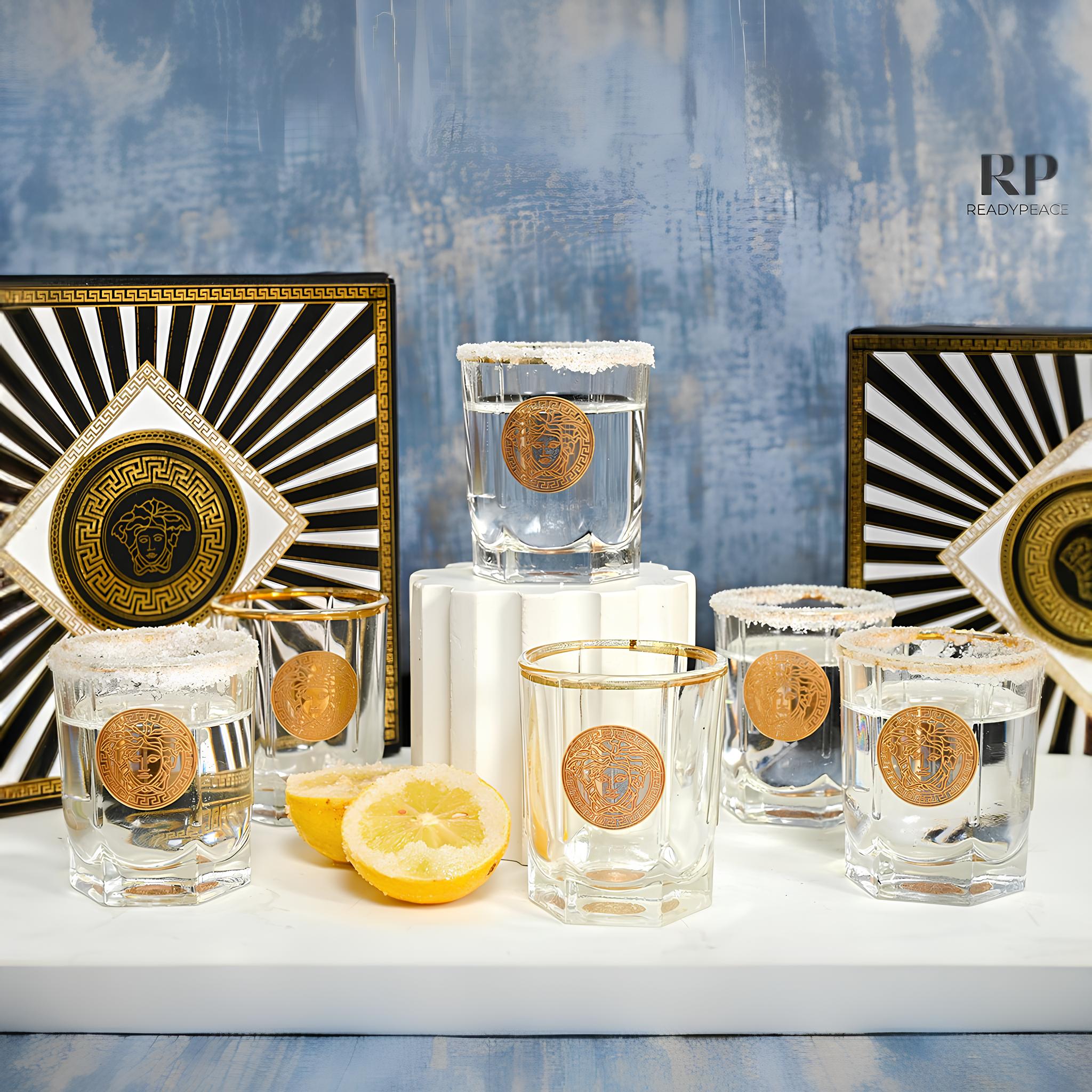 King Style Versace Gold Plated Shot Glass (Set of 6)
