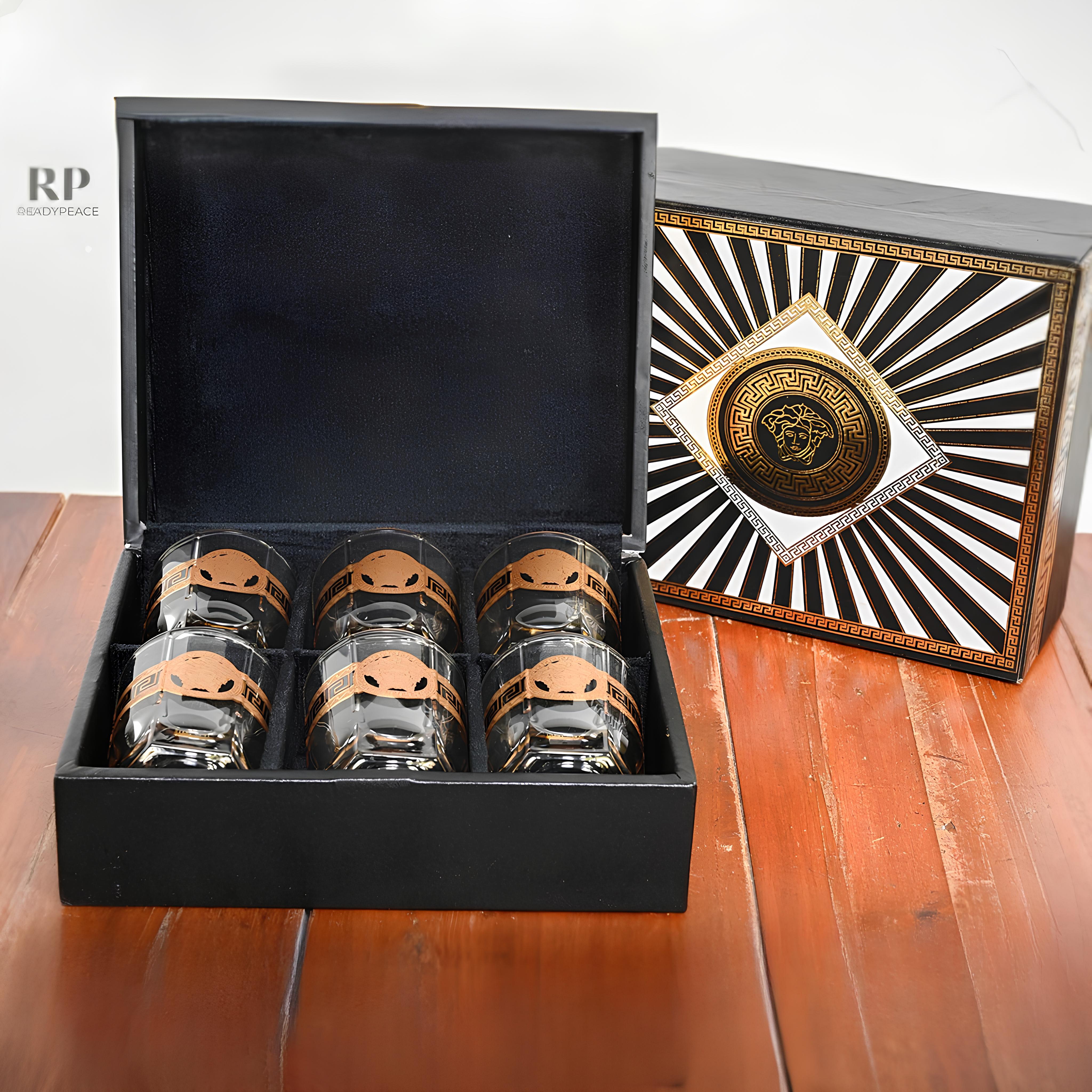 Voguish Versace Gold Plated Shot Glass (Set of 6)