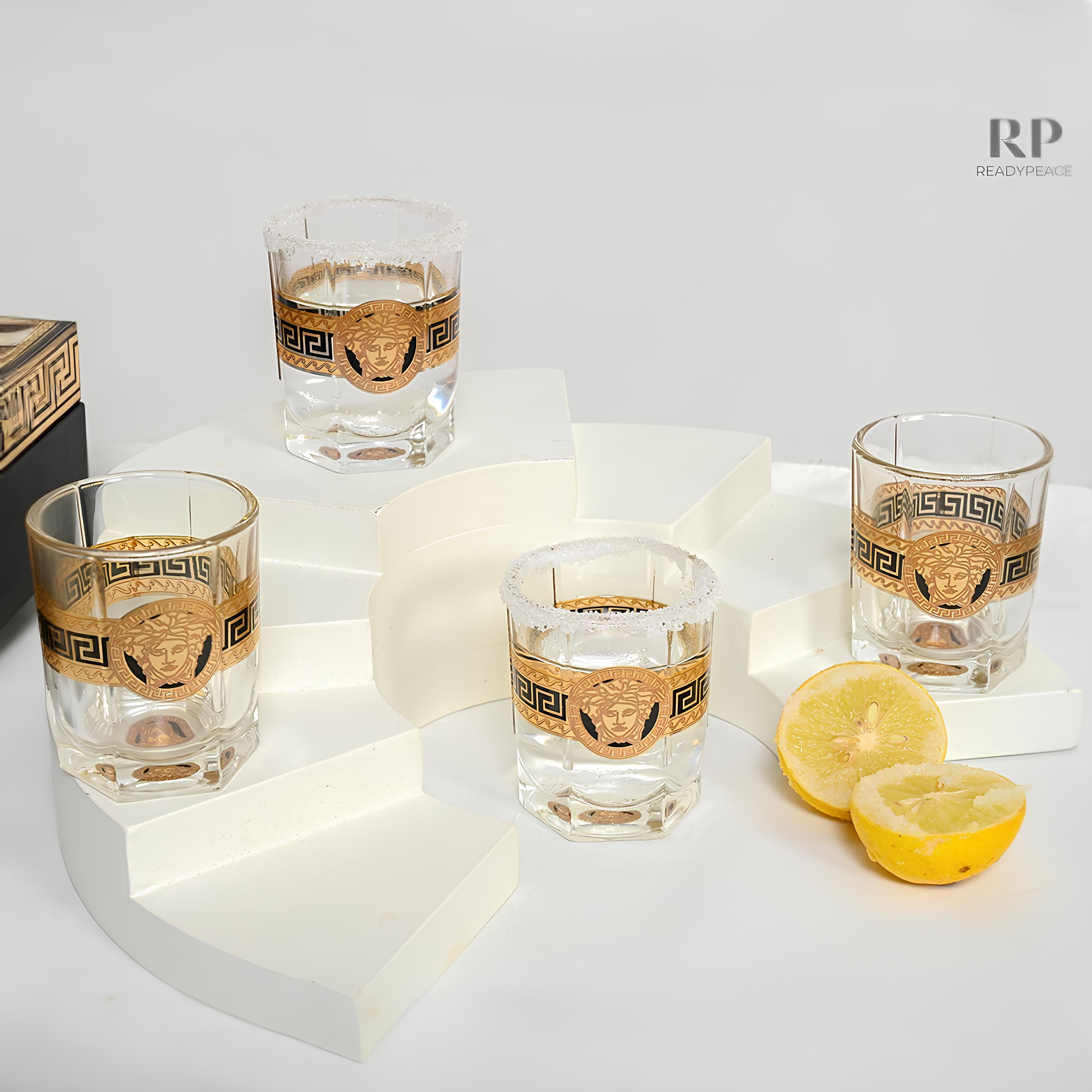 Voguish Versace Gold Plated Shot Glass (Set of 6)