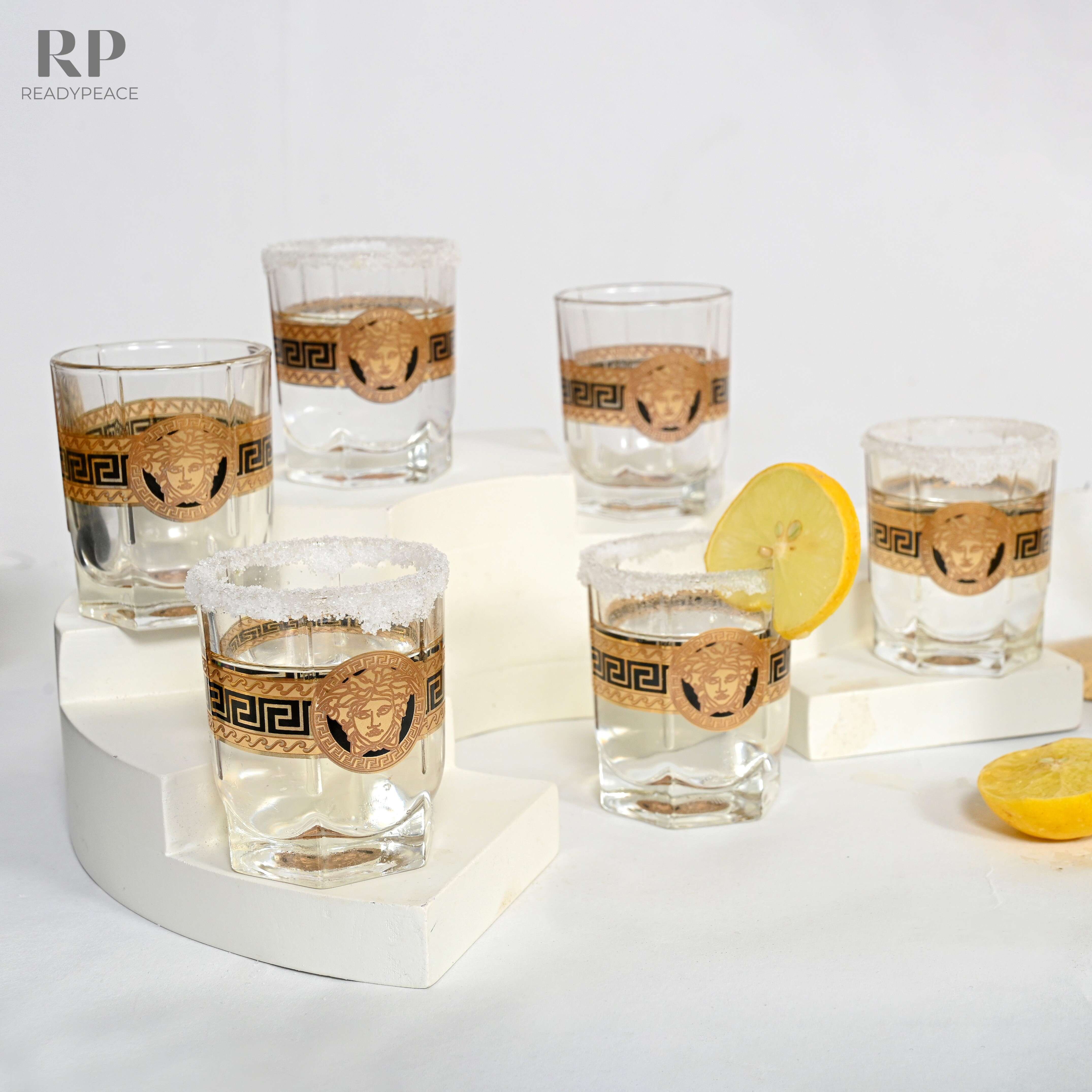 Voguish Versace Gold Plated Shot Glass (Set of 6)
