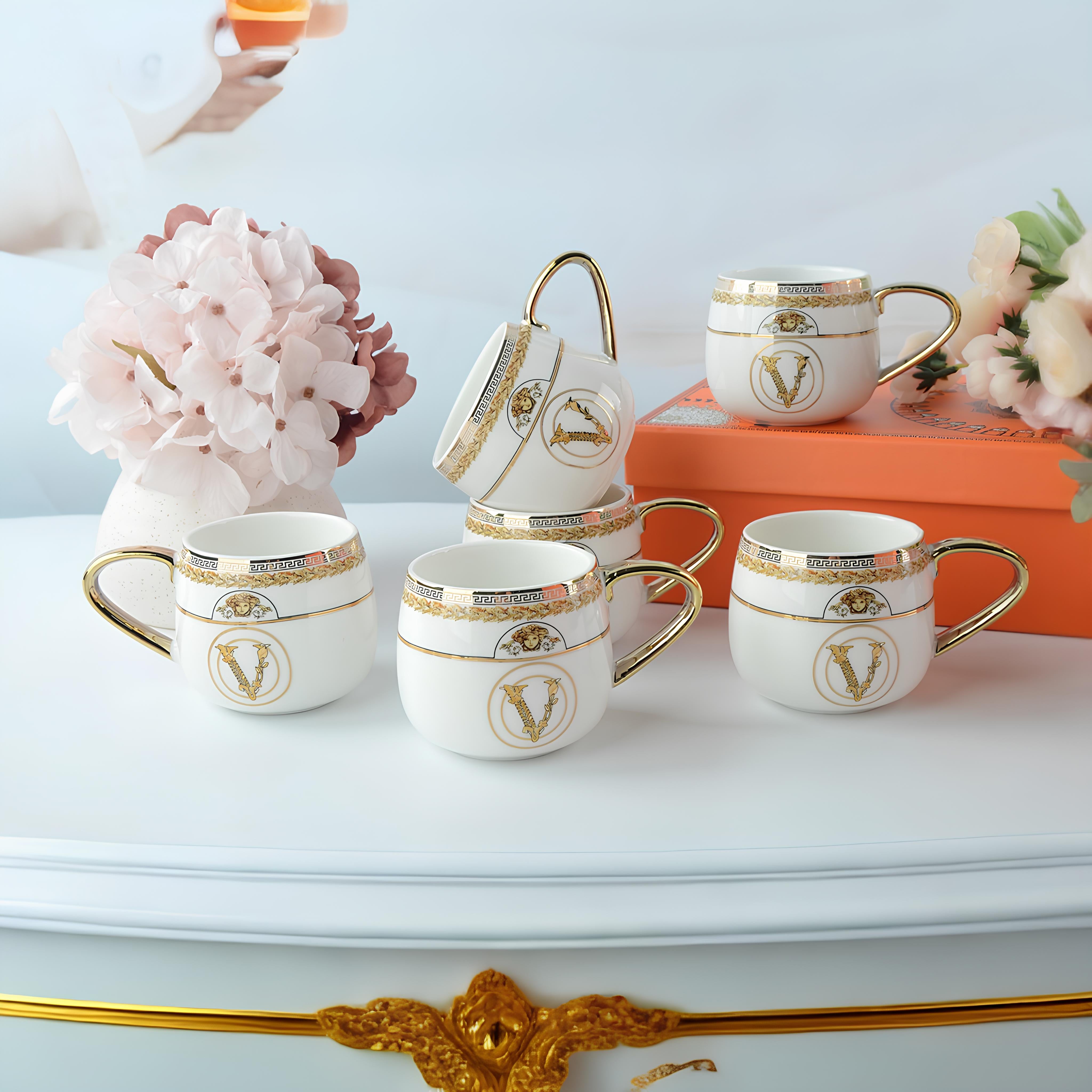 Imperial Versace 8 pcs Cup Set with Kettle & Tray