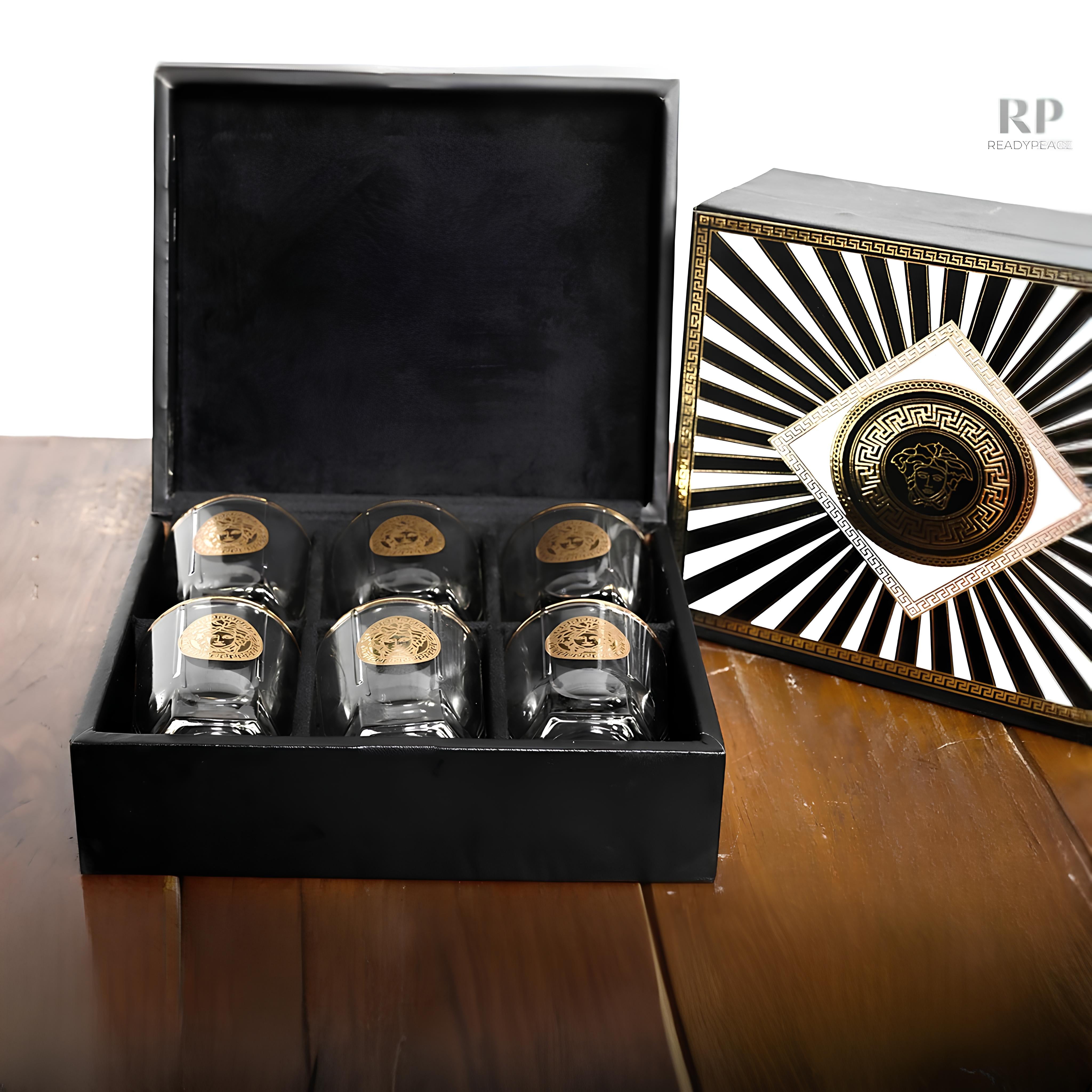 King Style Versace Gold Plated Shot Glass (Set of 6)