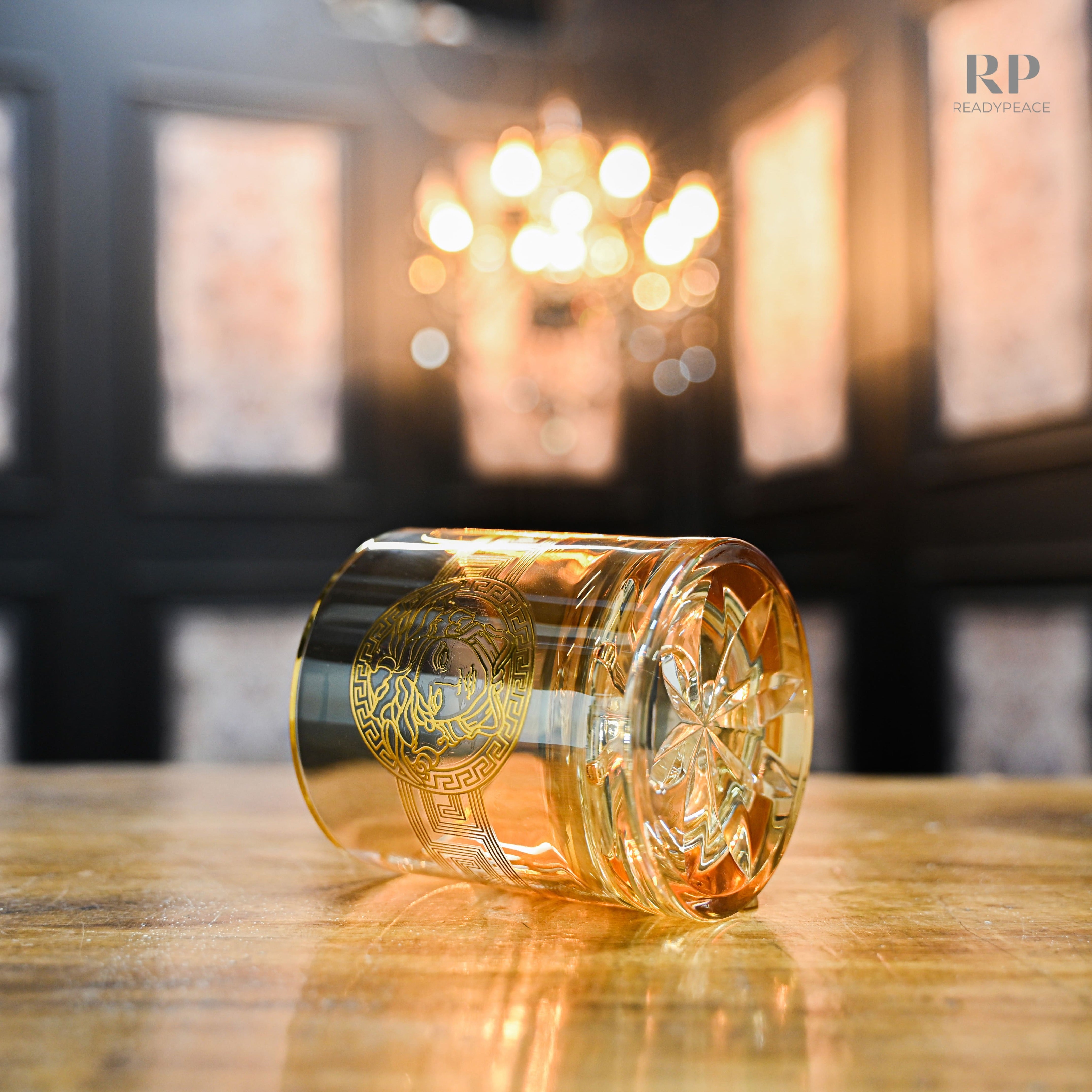 Urban Versace Gold Plated Pure Crystal Whiskey Glass (Set of 6)