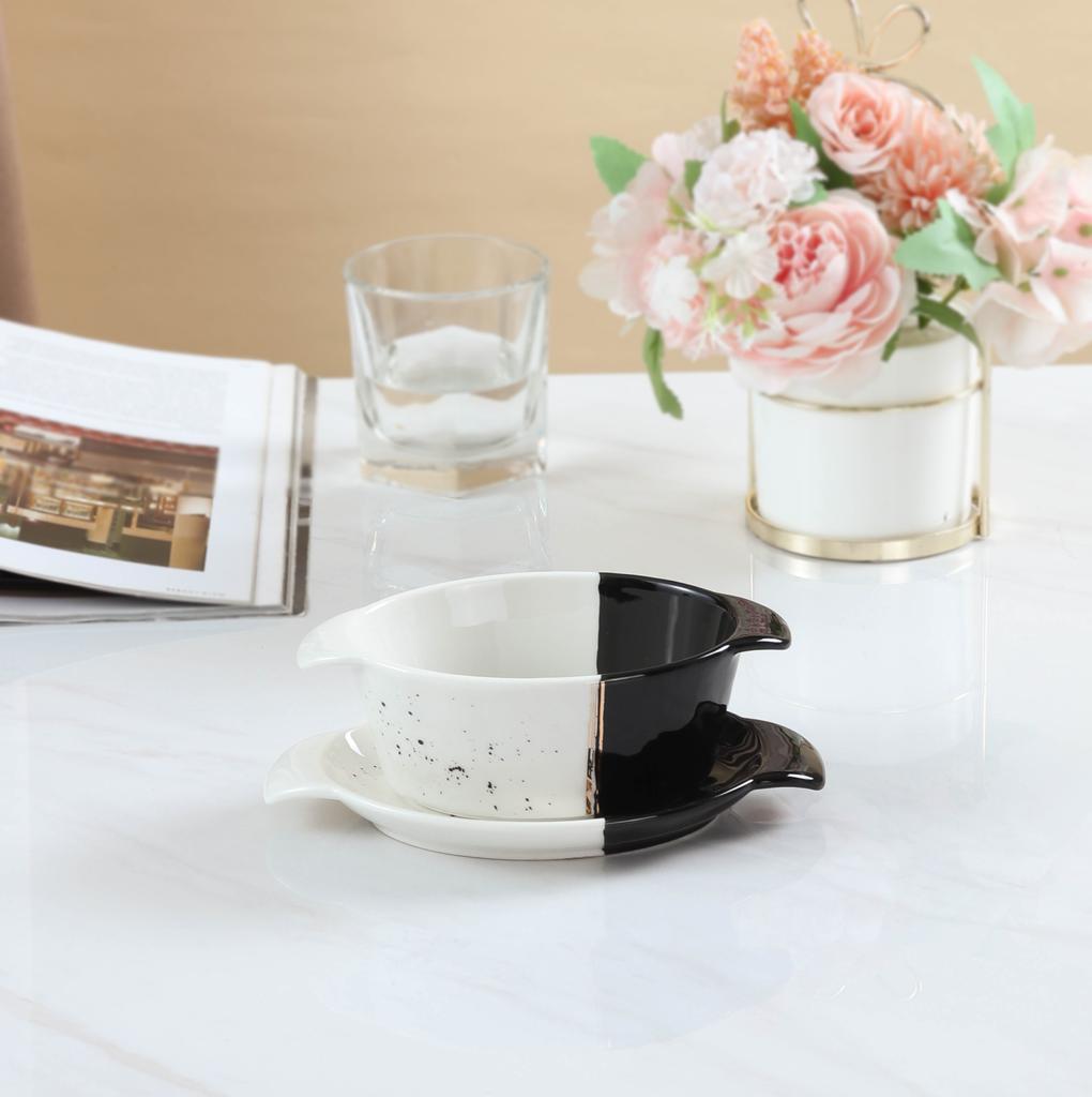 Swish 18 pcs Dual Tone Porcelain Soup Bowl Set