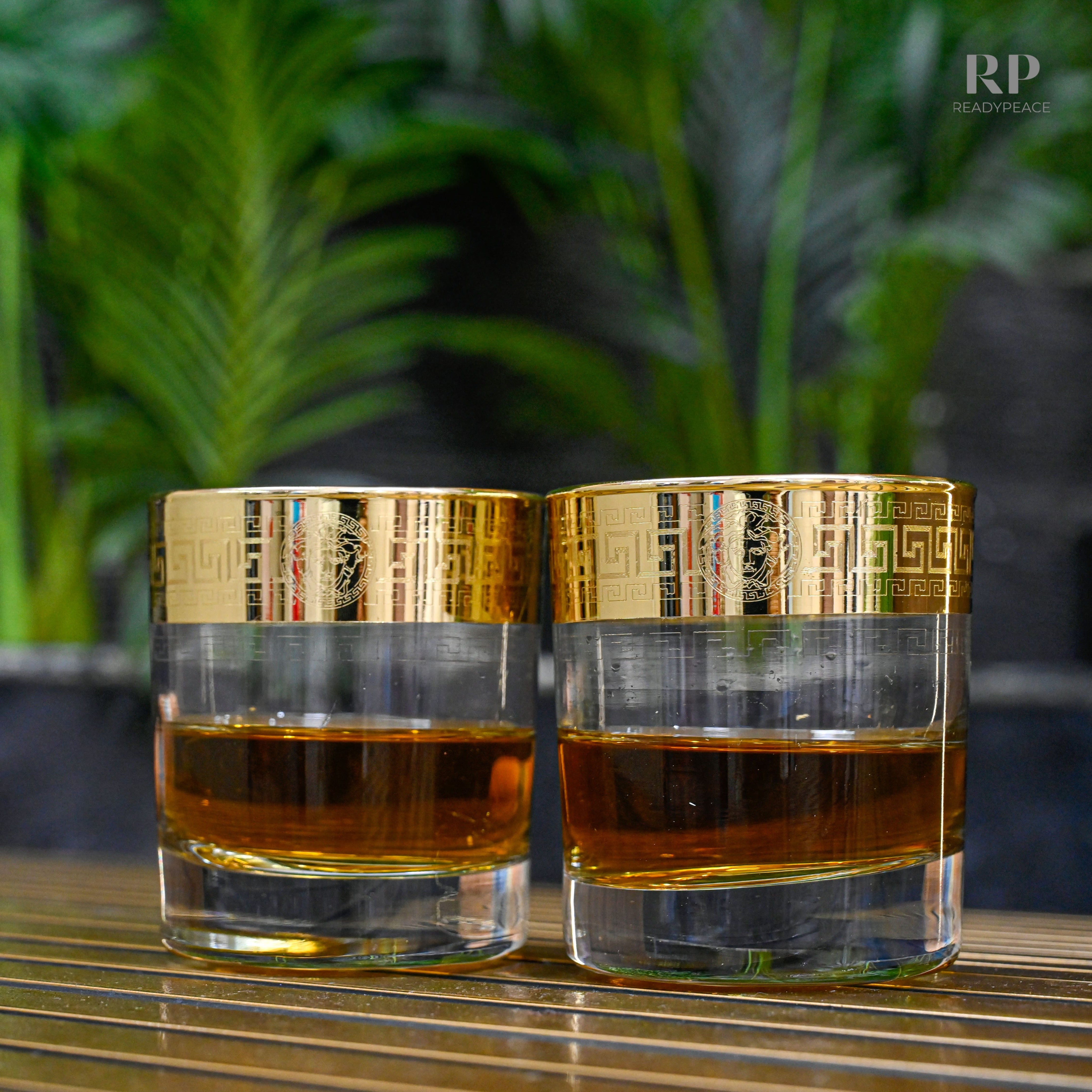 Cameo Gold Plated Crystal Glasses (Set of 6)