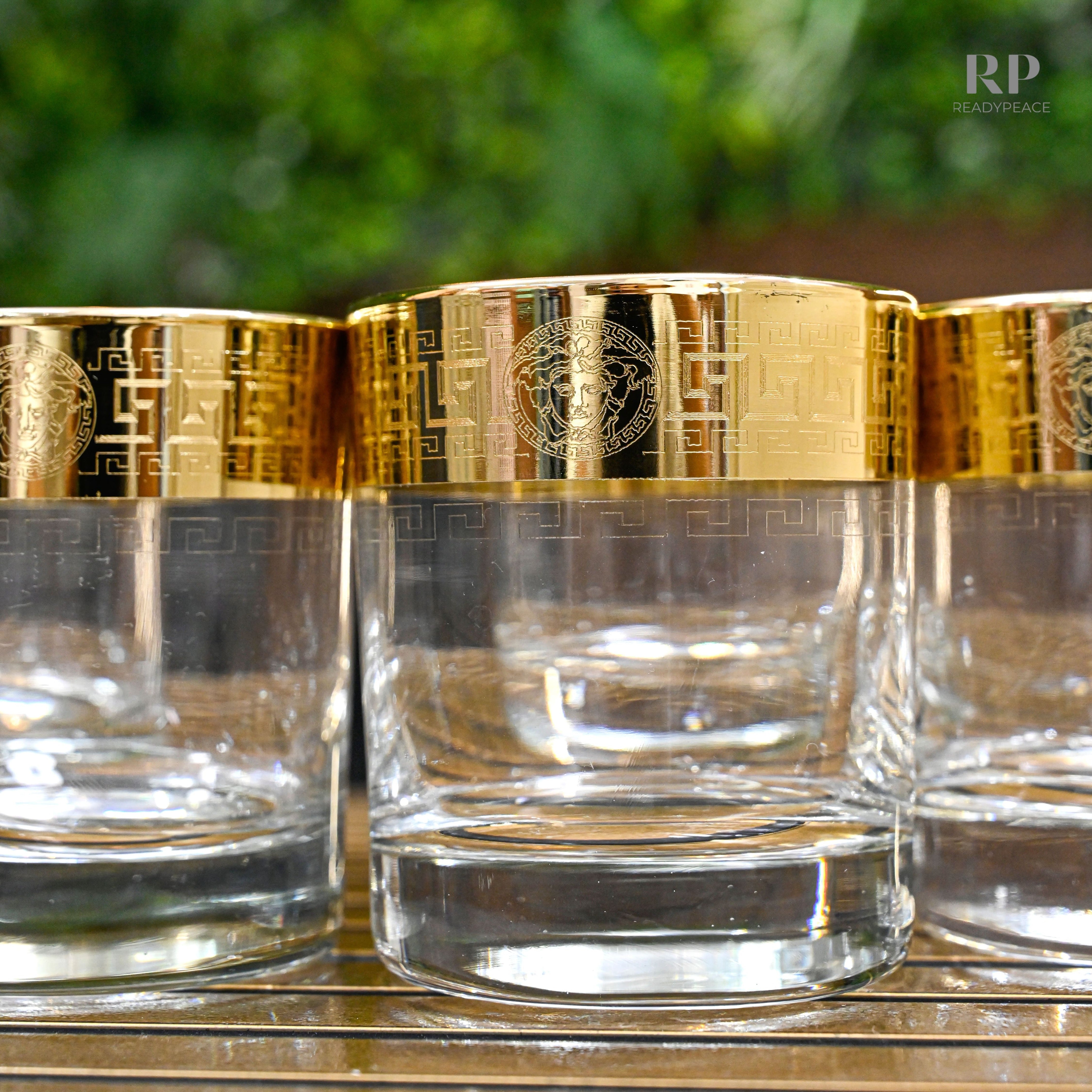 Cameo Gold Plated Crystal Glasses (Set of 6)