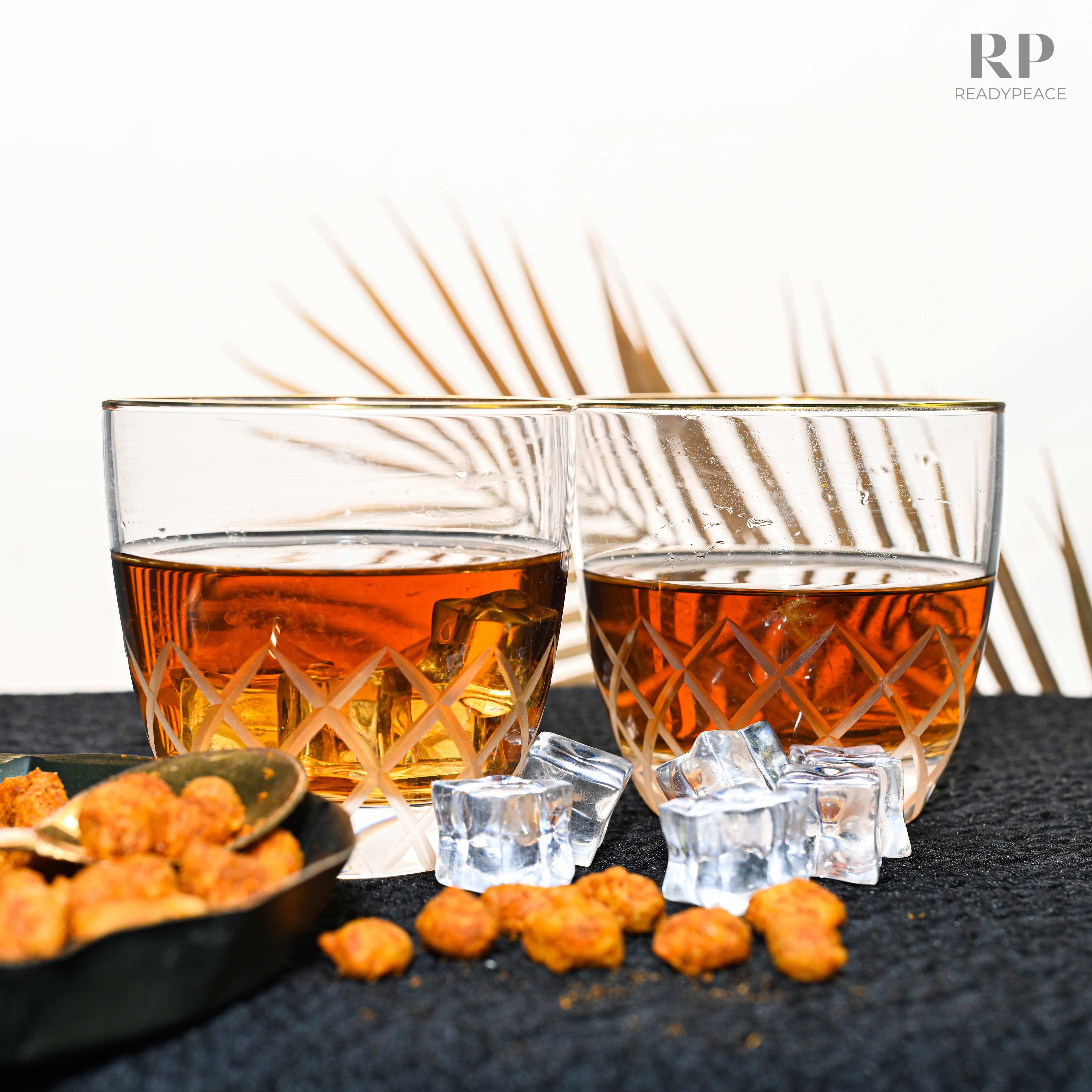 Nexus Crystal Gold Rim Whiskey Glass (Set of 6)