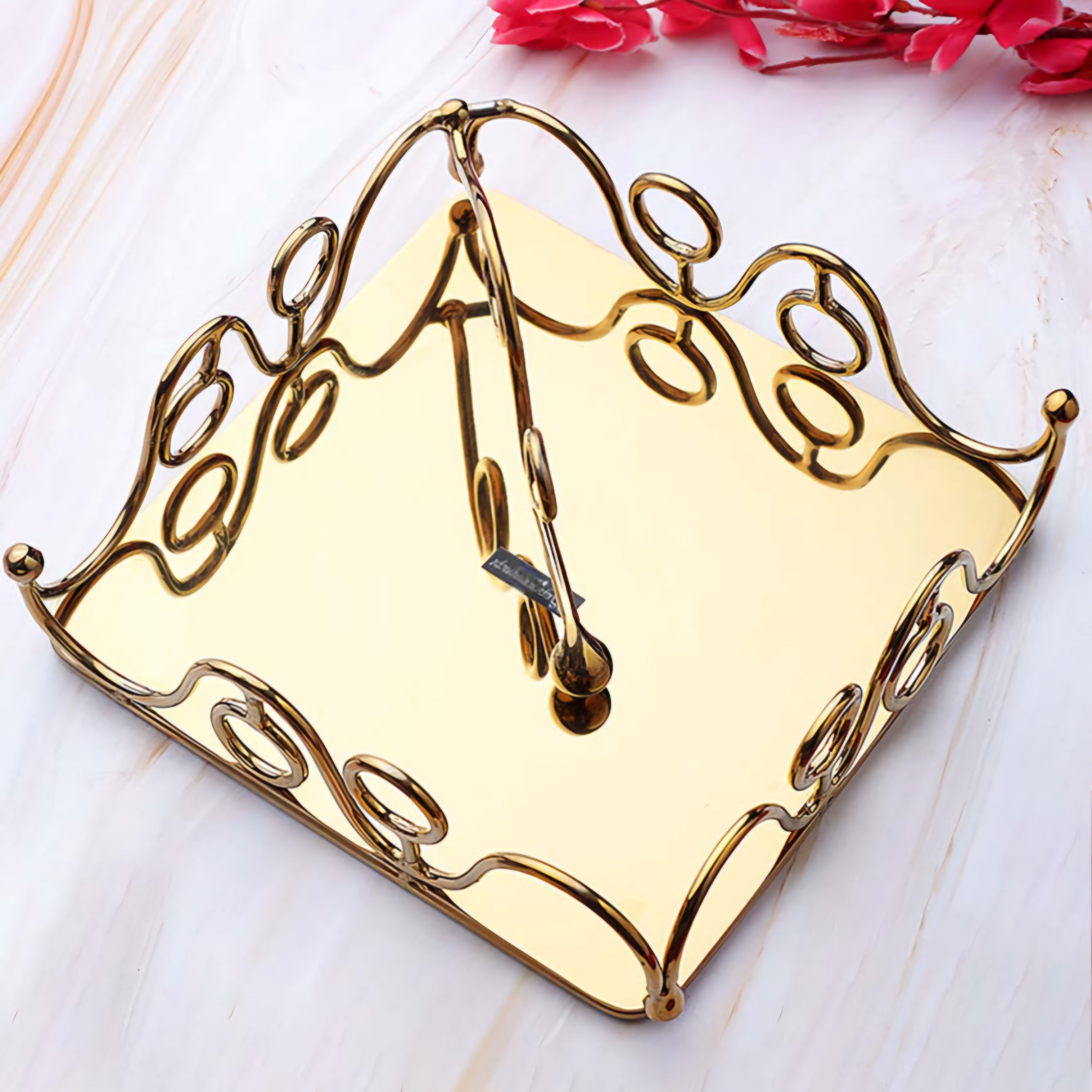Crown Curve Golden Napkin Holder