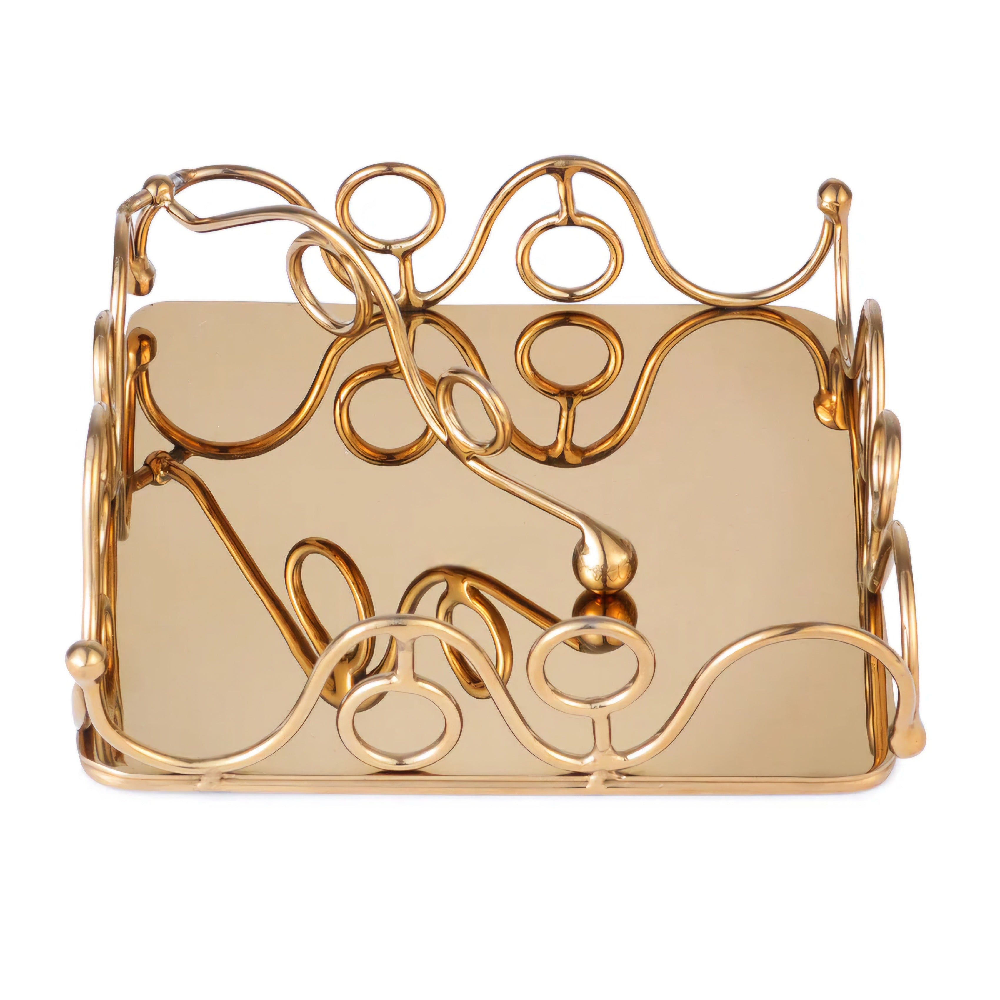 Crown Curve Golden Napkin Holder