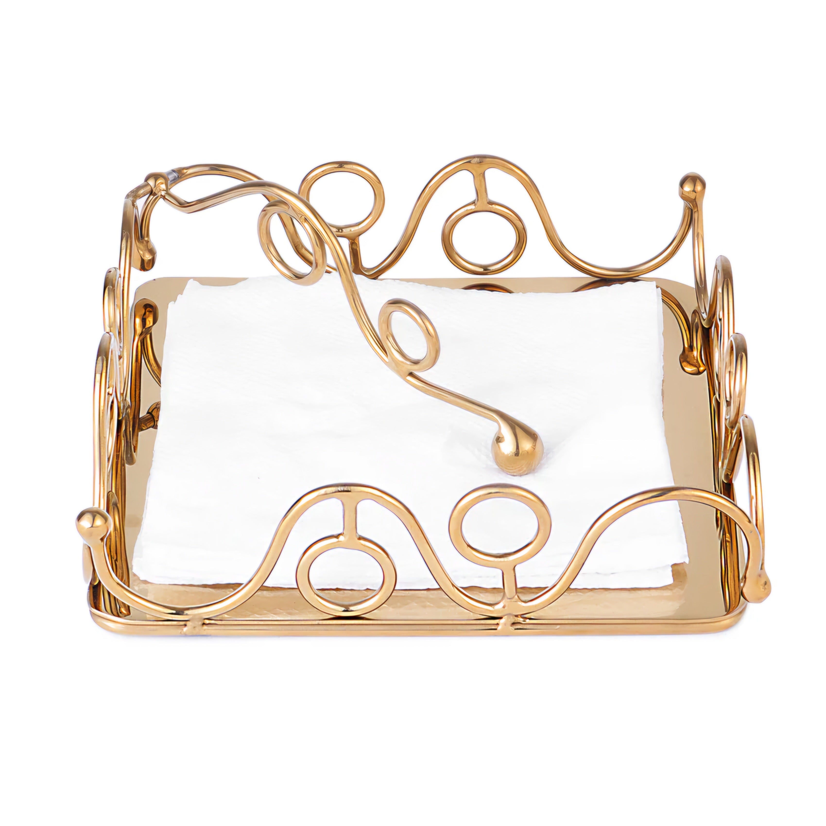 Crown Curve Golden Napkin Holder