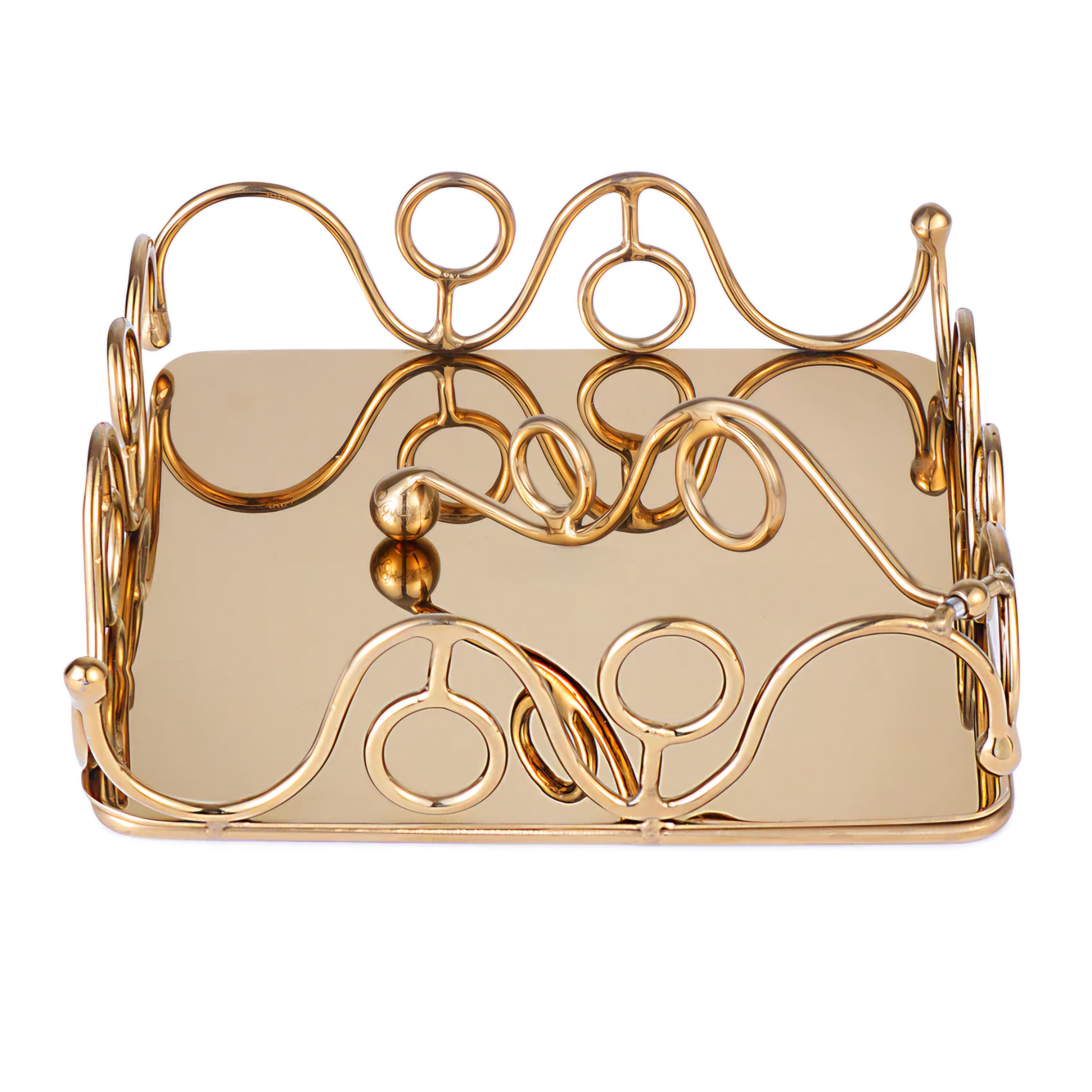 Crown Curve Golden Napkin Holder