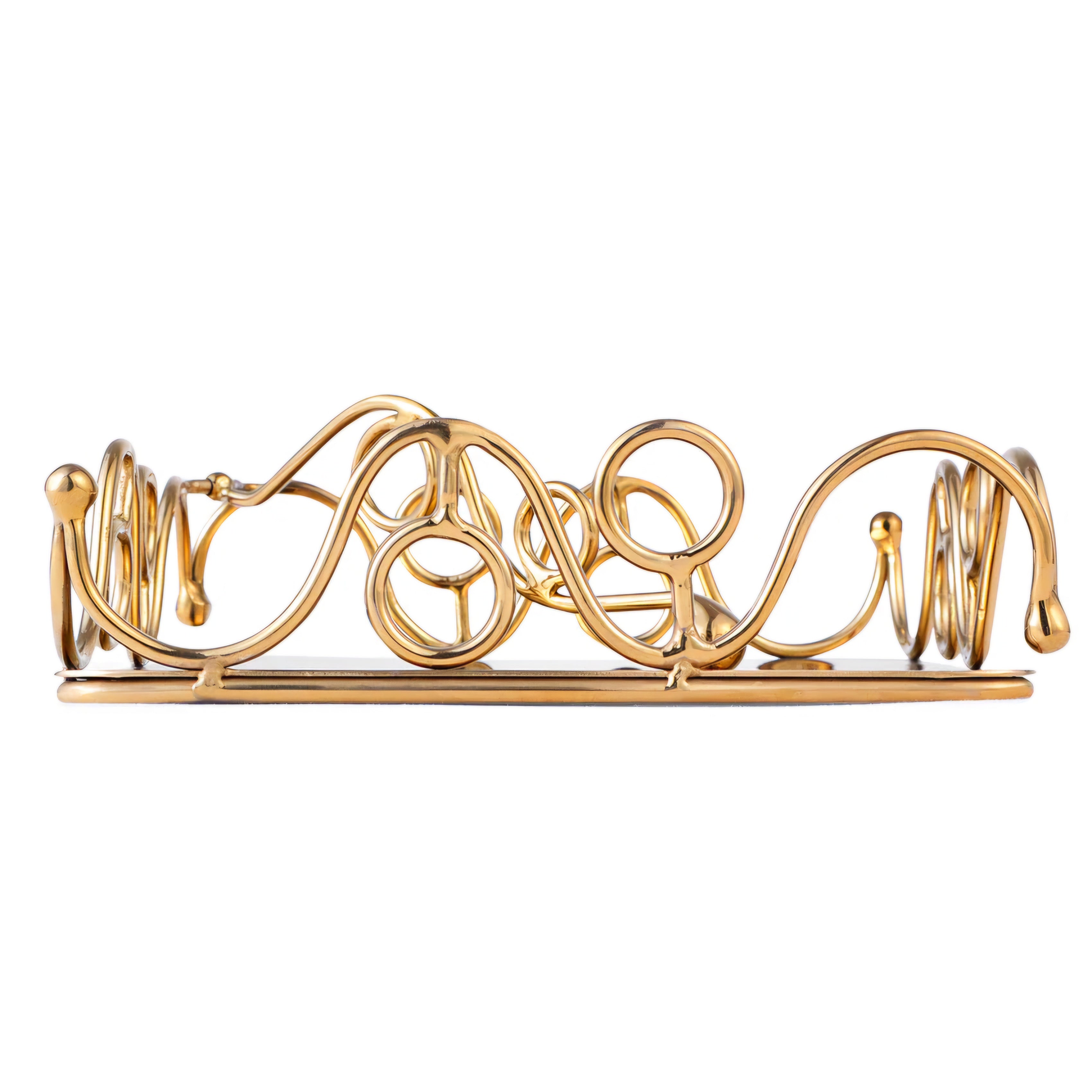 Crown Curve Golden Napkin Holder