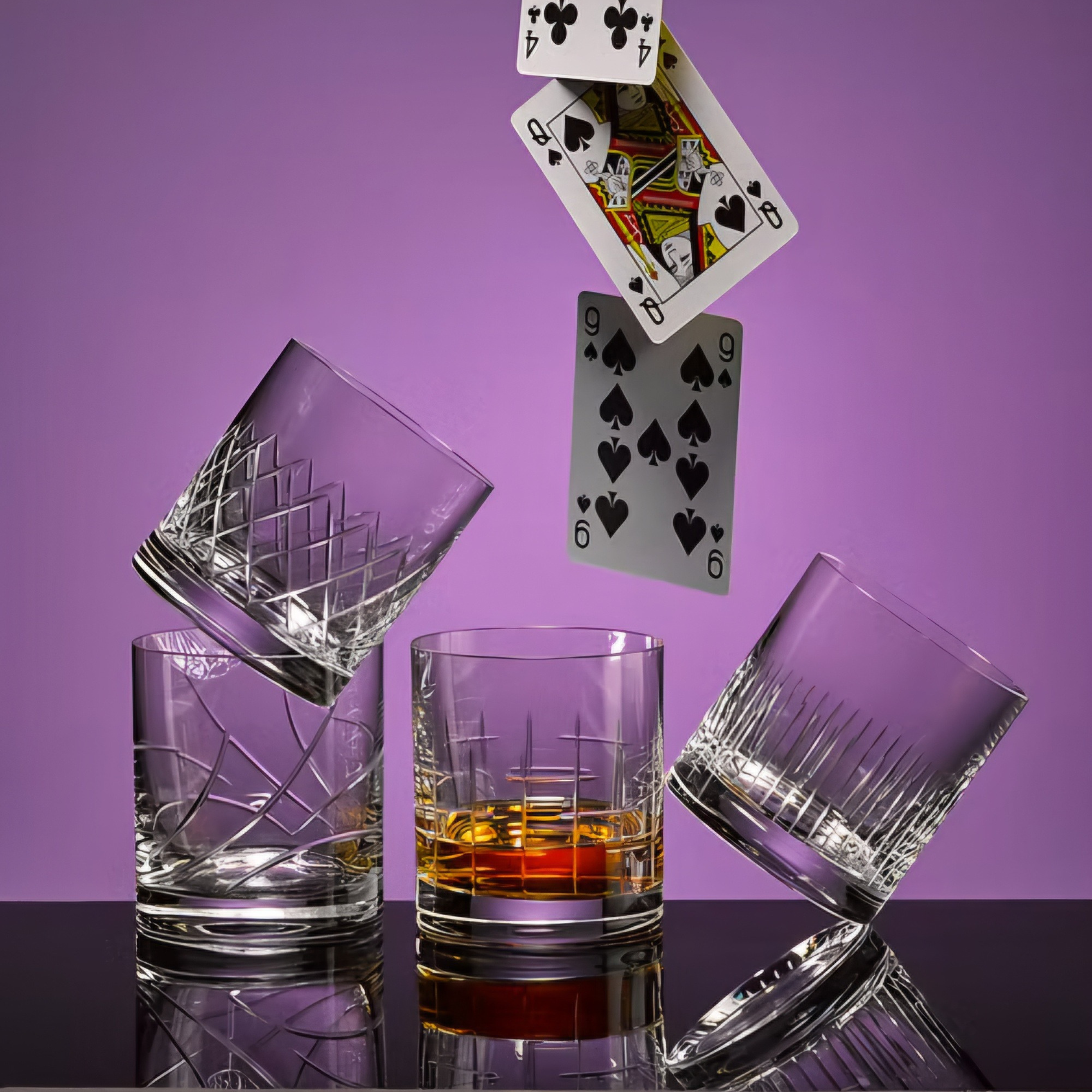 Crystalex Bohemia Crystal Whiskey Glasses - 410 ml (Set of 6)