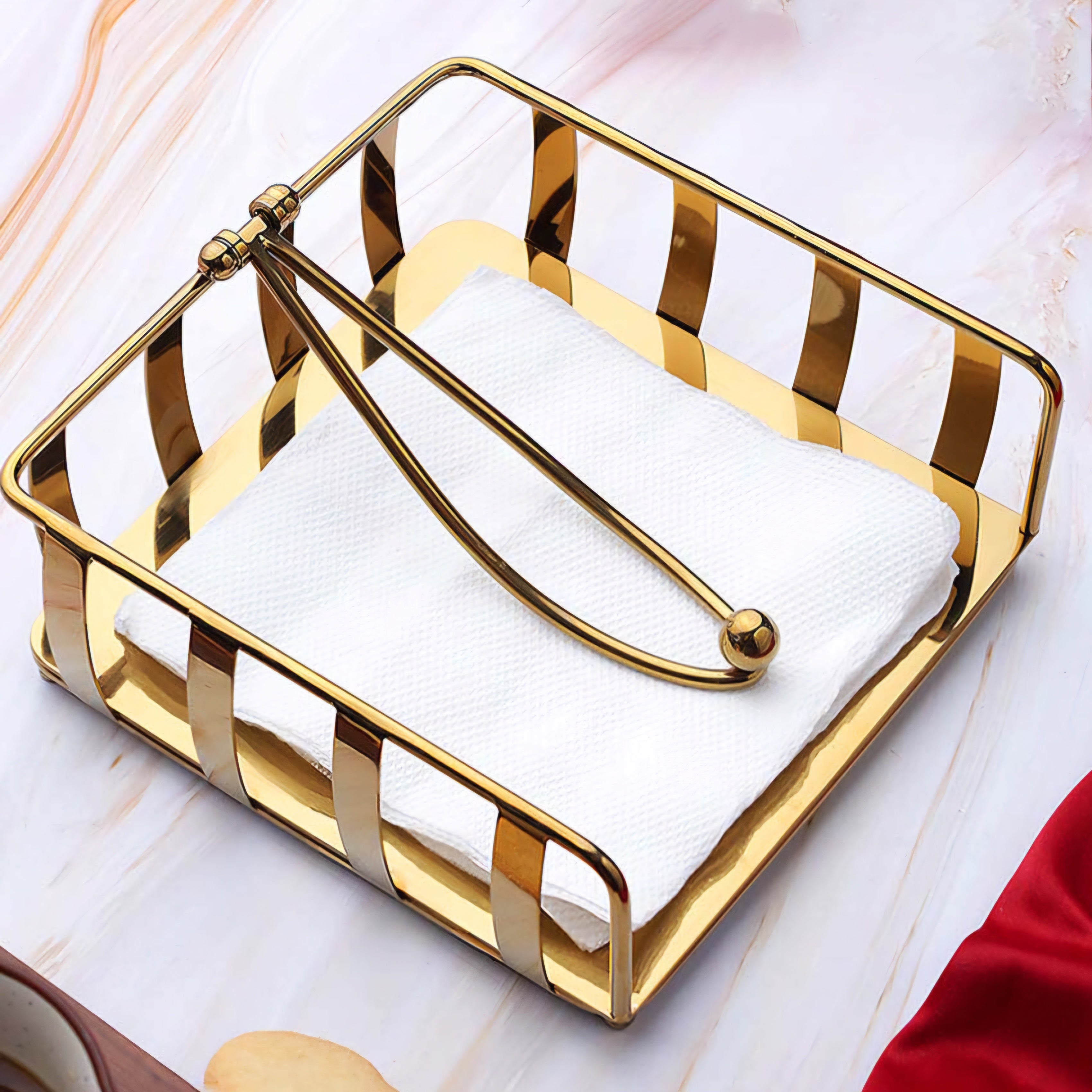 The Golden Cage Napkin Holder
