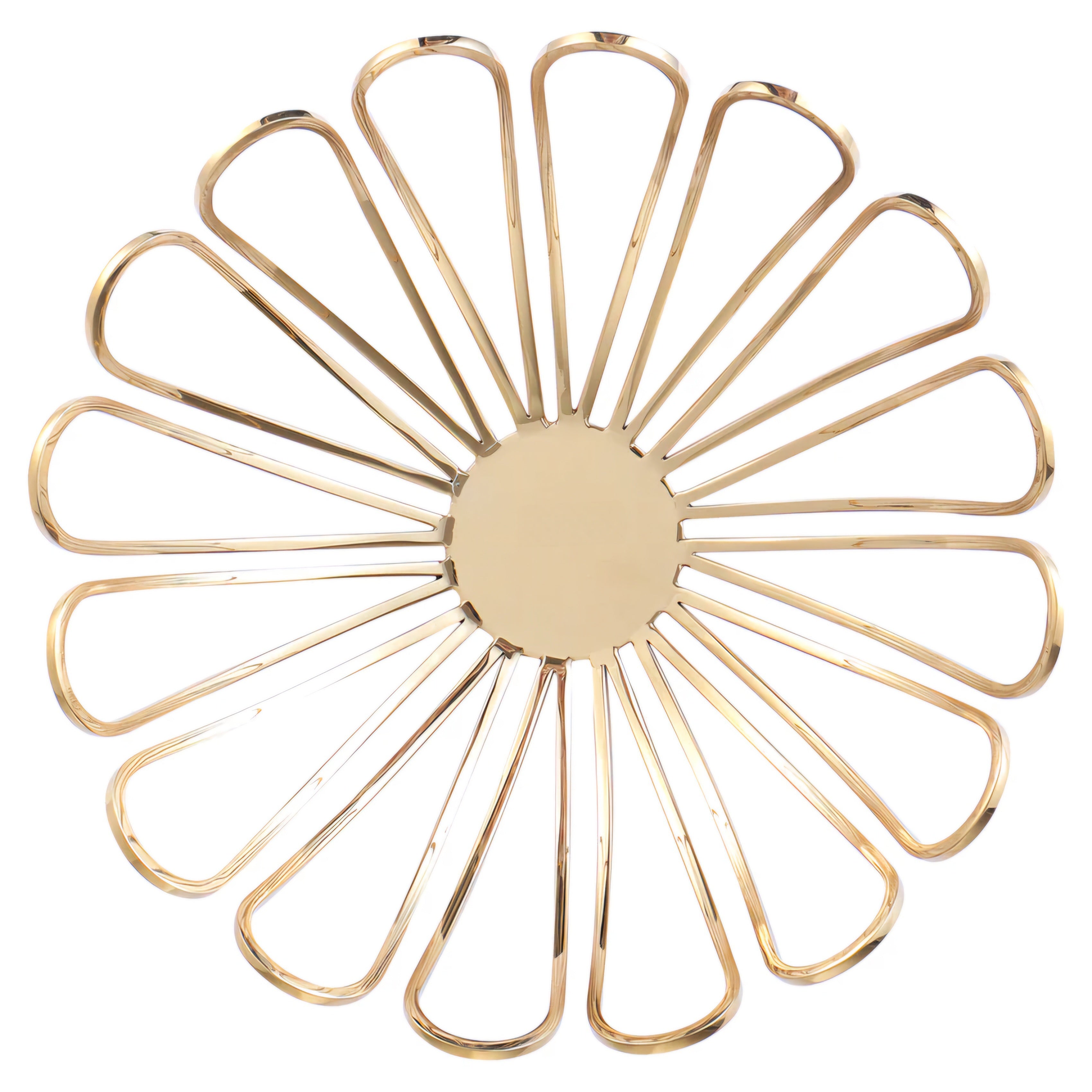 FLORAL UMBRELLA GOLD FRUIT BASKET (10 x 4 inches)