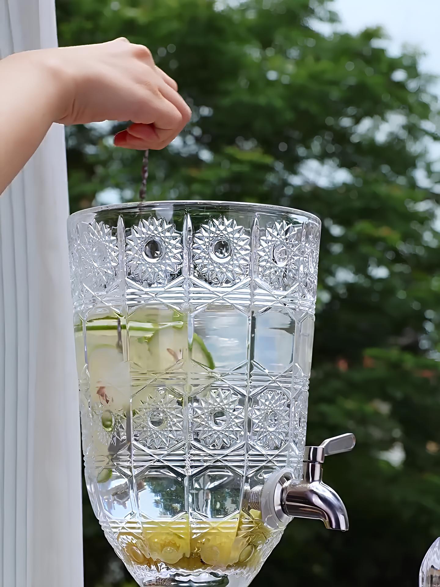 Retro Glass Dispenser with Tap (3 Ltr Pitcher)