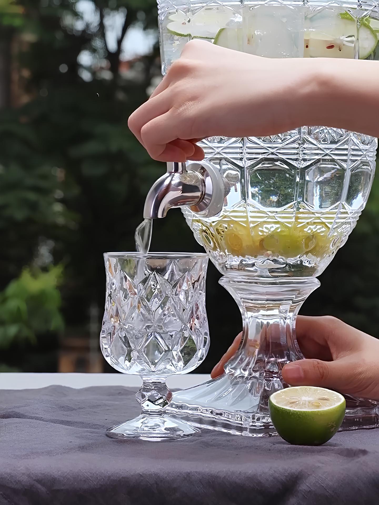 Retro Glass Dispenser with Tap (3 Ltr Pitcher)