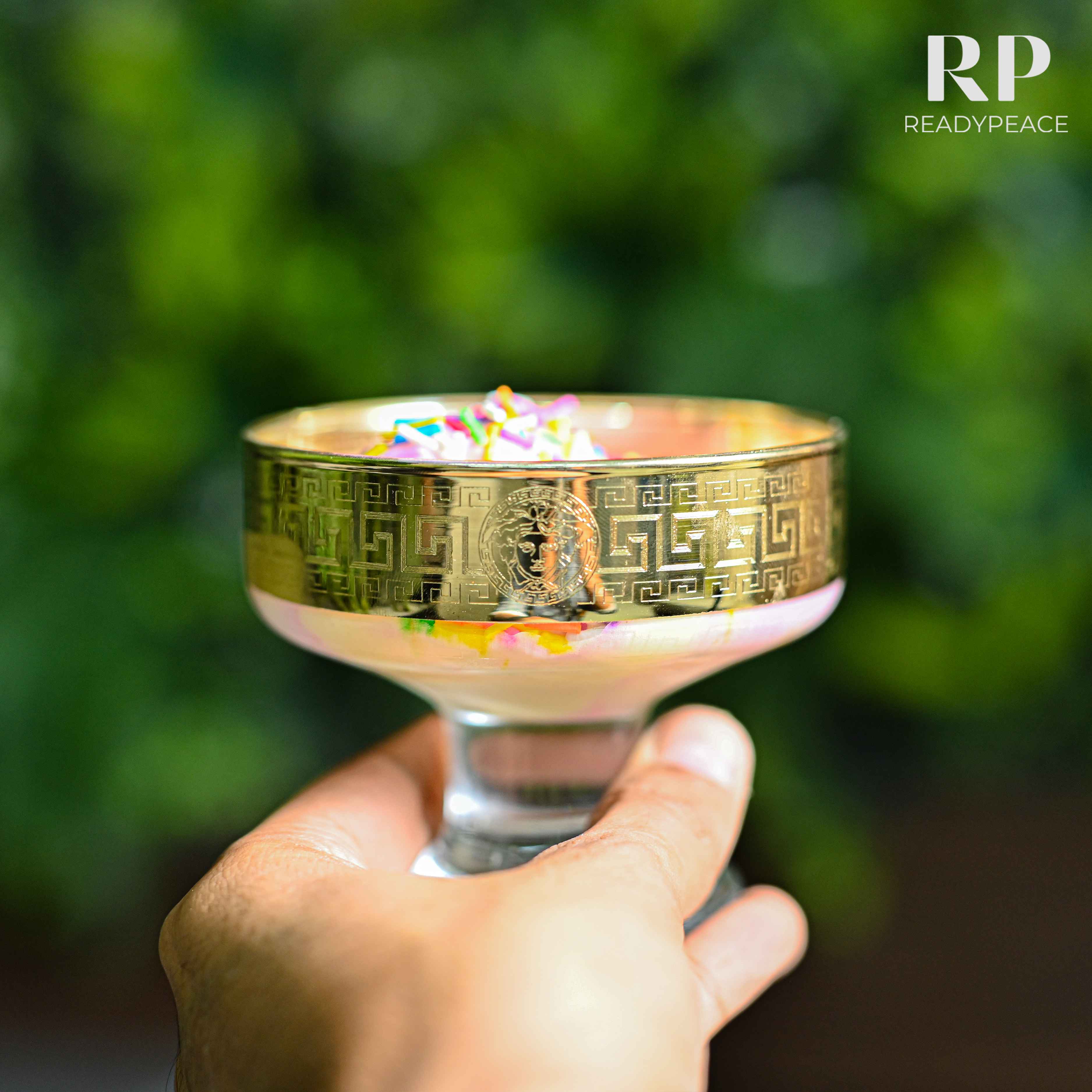 Bliss Gold Plated Dessert and Ice Cream Glass Bowl (Set of 6)