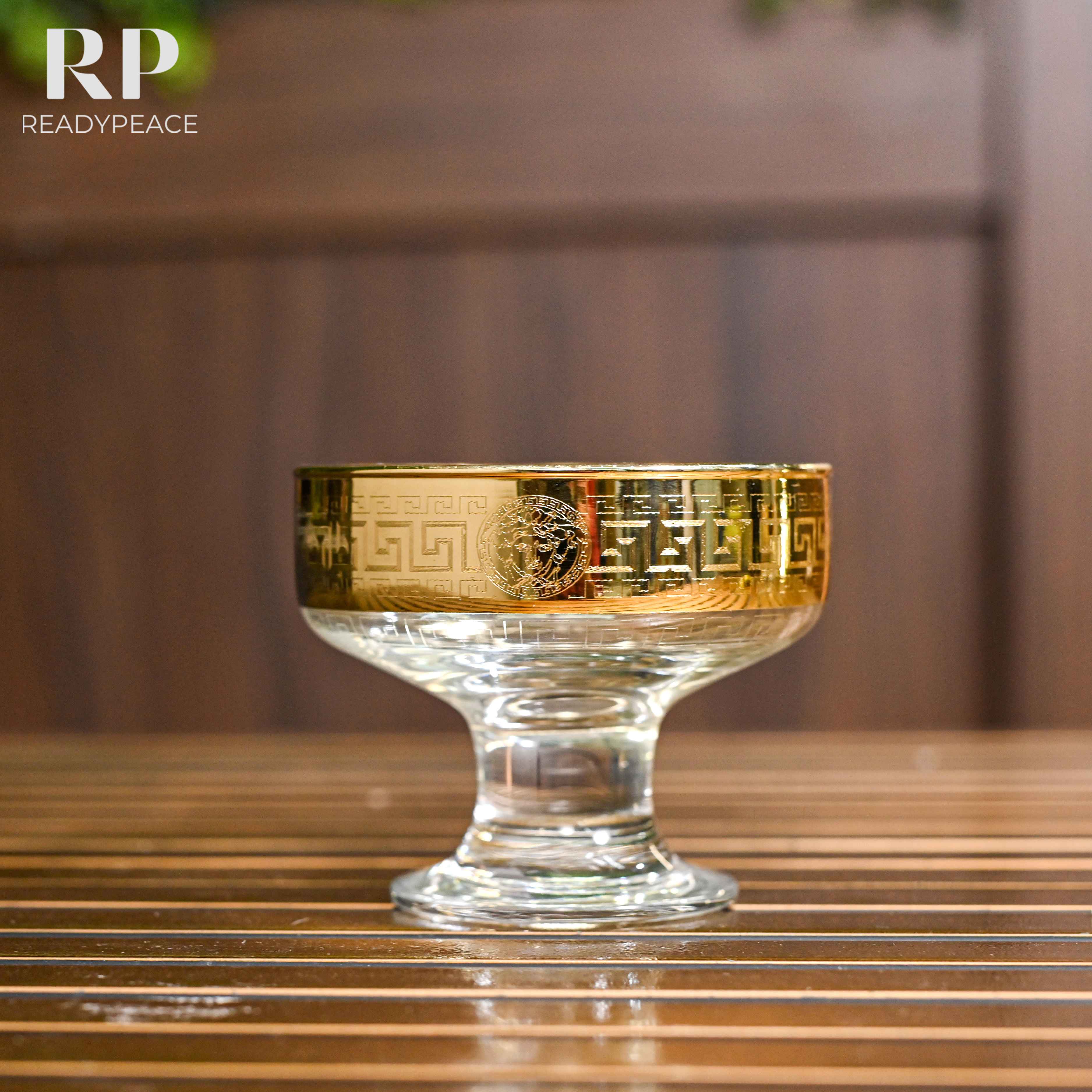 Bliss Gold Plated Dessert and Ice Cream Glass Bowl (Set of 6)