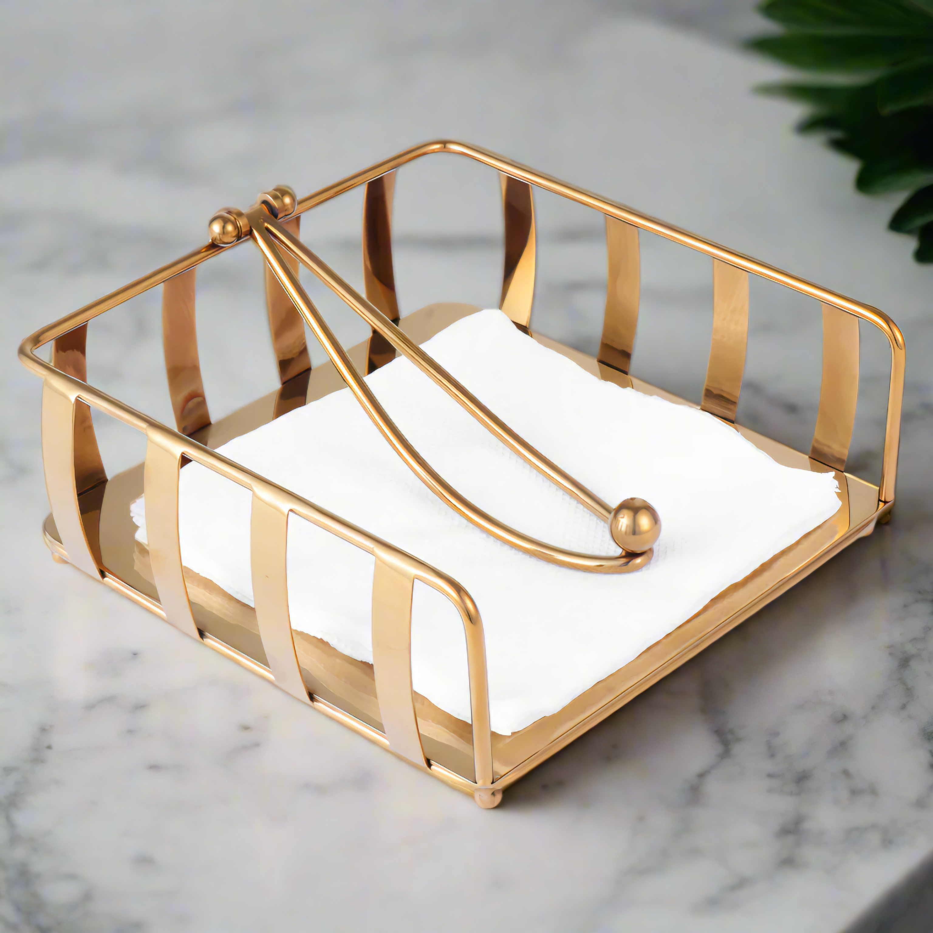 The Golden Cage Napkin Holder