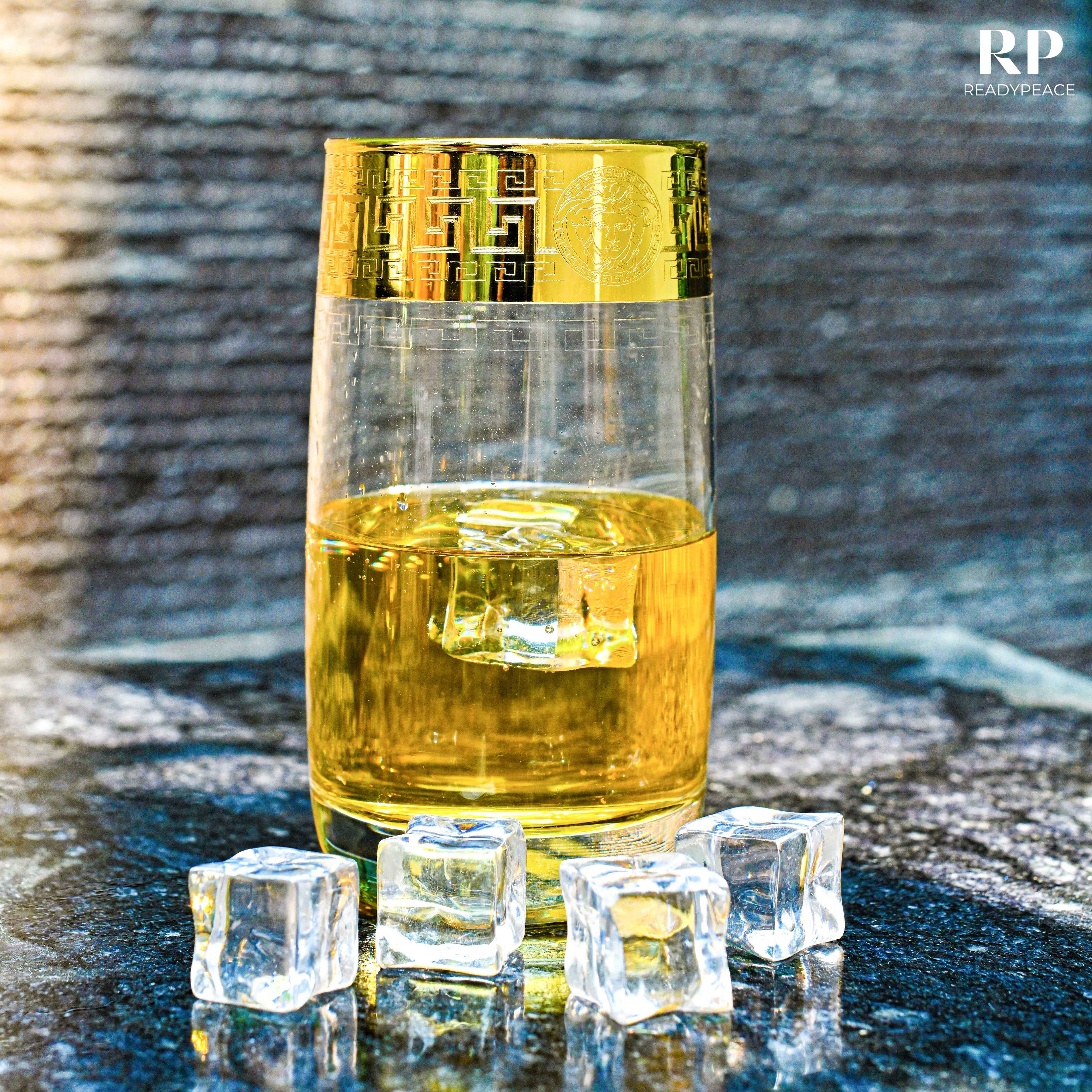 Legacy Gold Plated Tall Crystal Glasses (Set of 6)