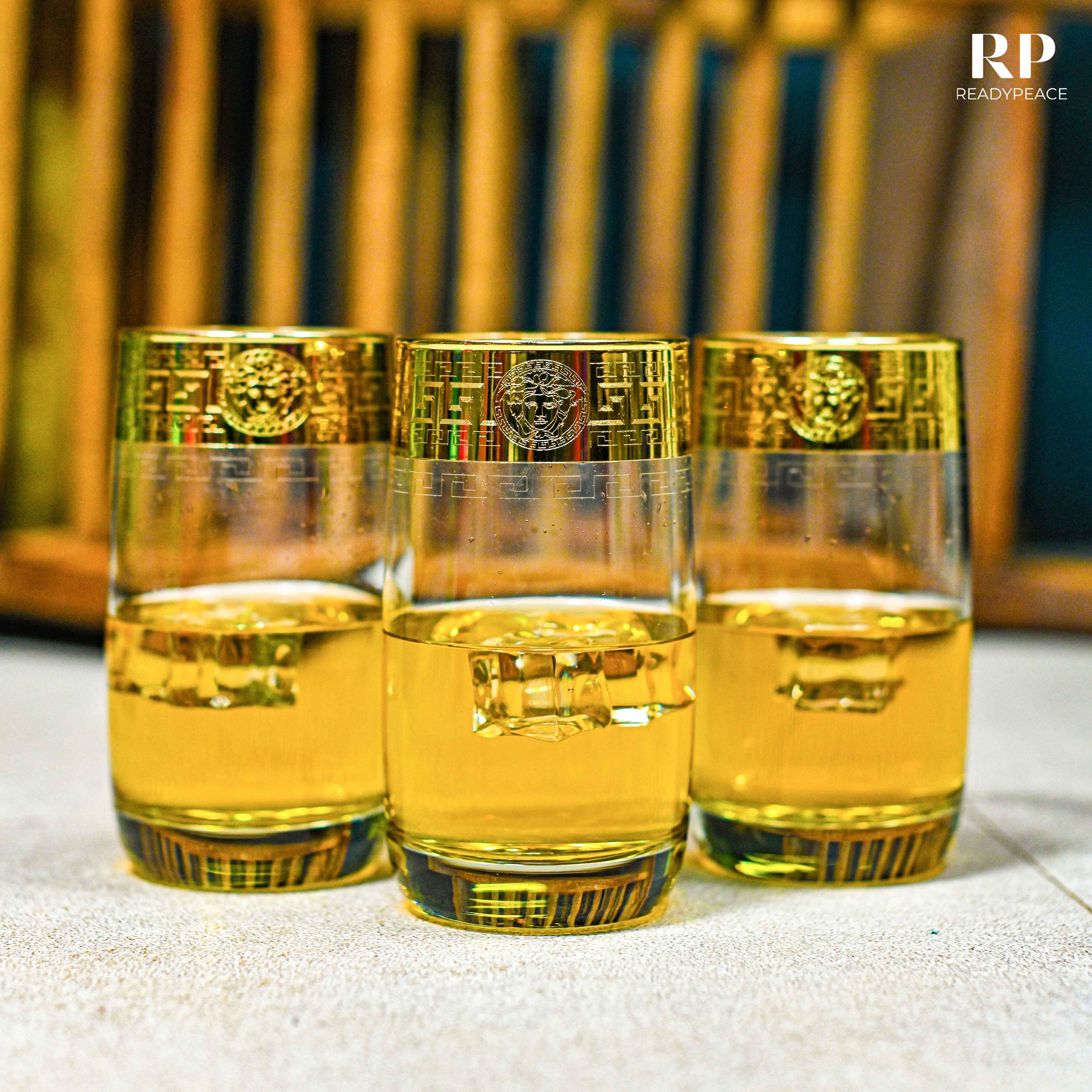 Legacy Gold Plated Tall Crystal Glasses (Set of 6)