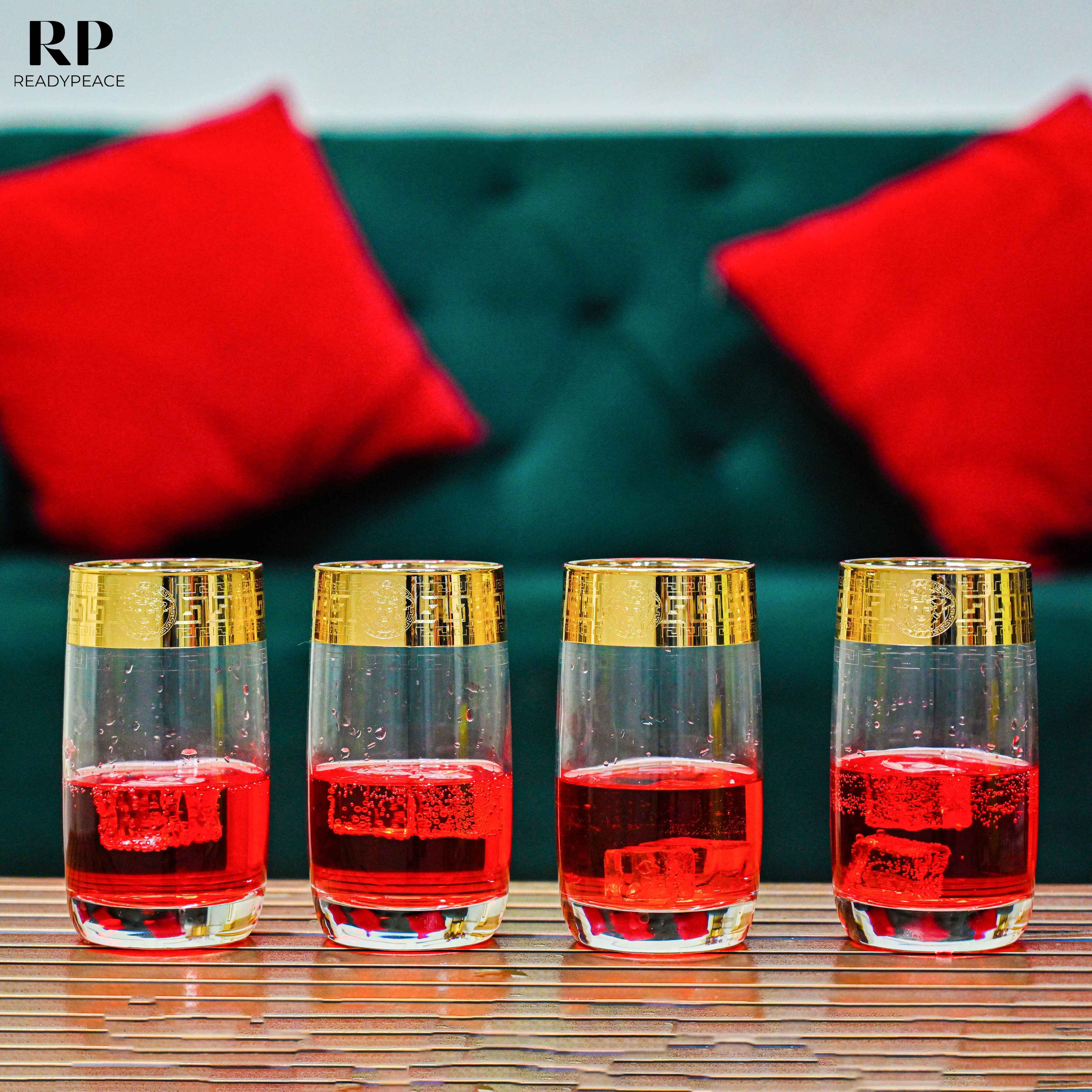 Legacy Gold Plated Tall Crystal Glasses (Set of 6)