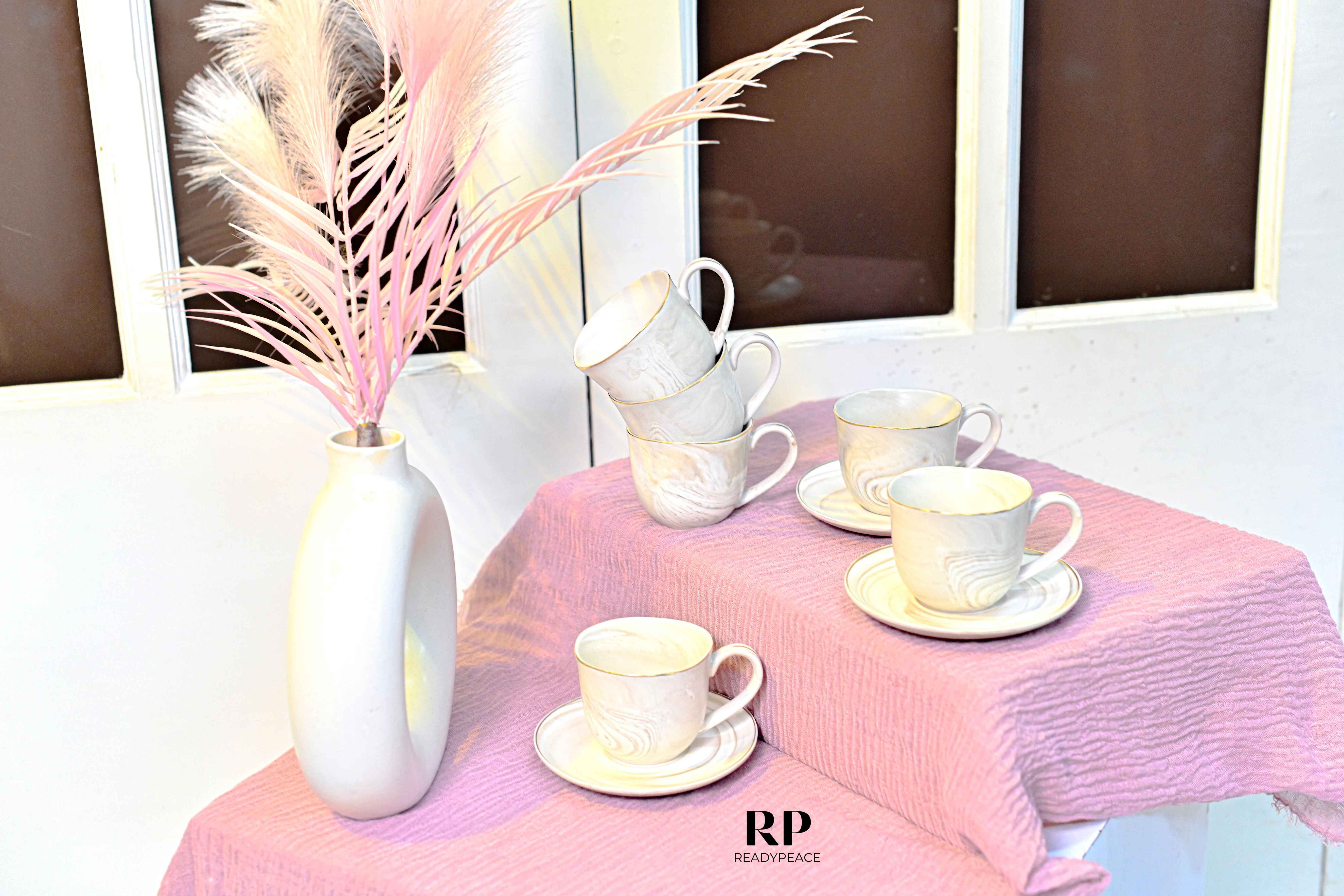 Premium Melody Cup & Saucer Set of 6