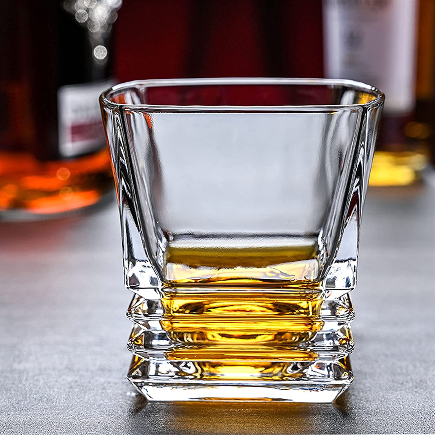 Luxury Square Rock Whiskey Glass