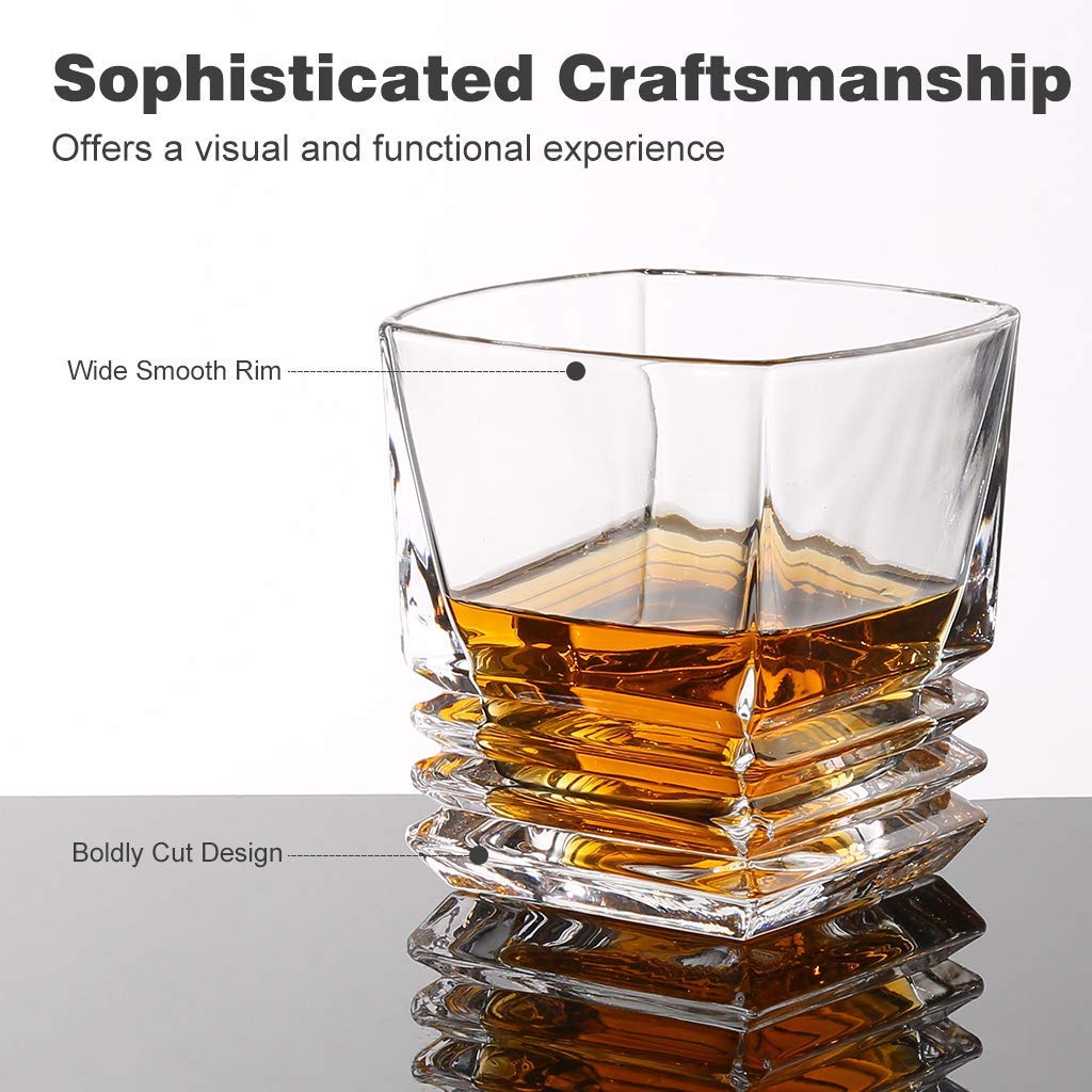 Luxury Square Rock Whiskey Glass